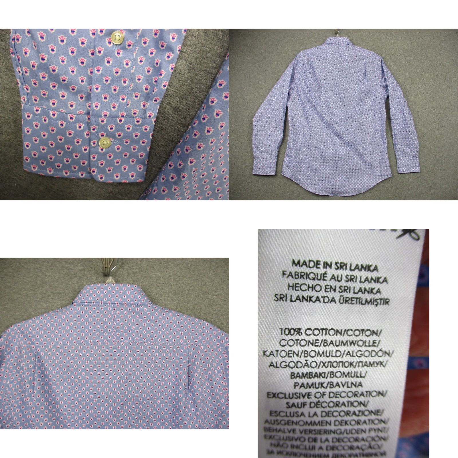 Polo Ralph Lauren VINTAGE Polo Ralph Lauren Shirt Medium All Over Print Blue Stretch Size US M / EU 48-50 / 2 - 8 Thumbnail