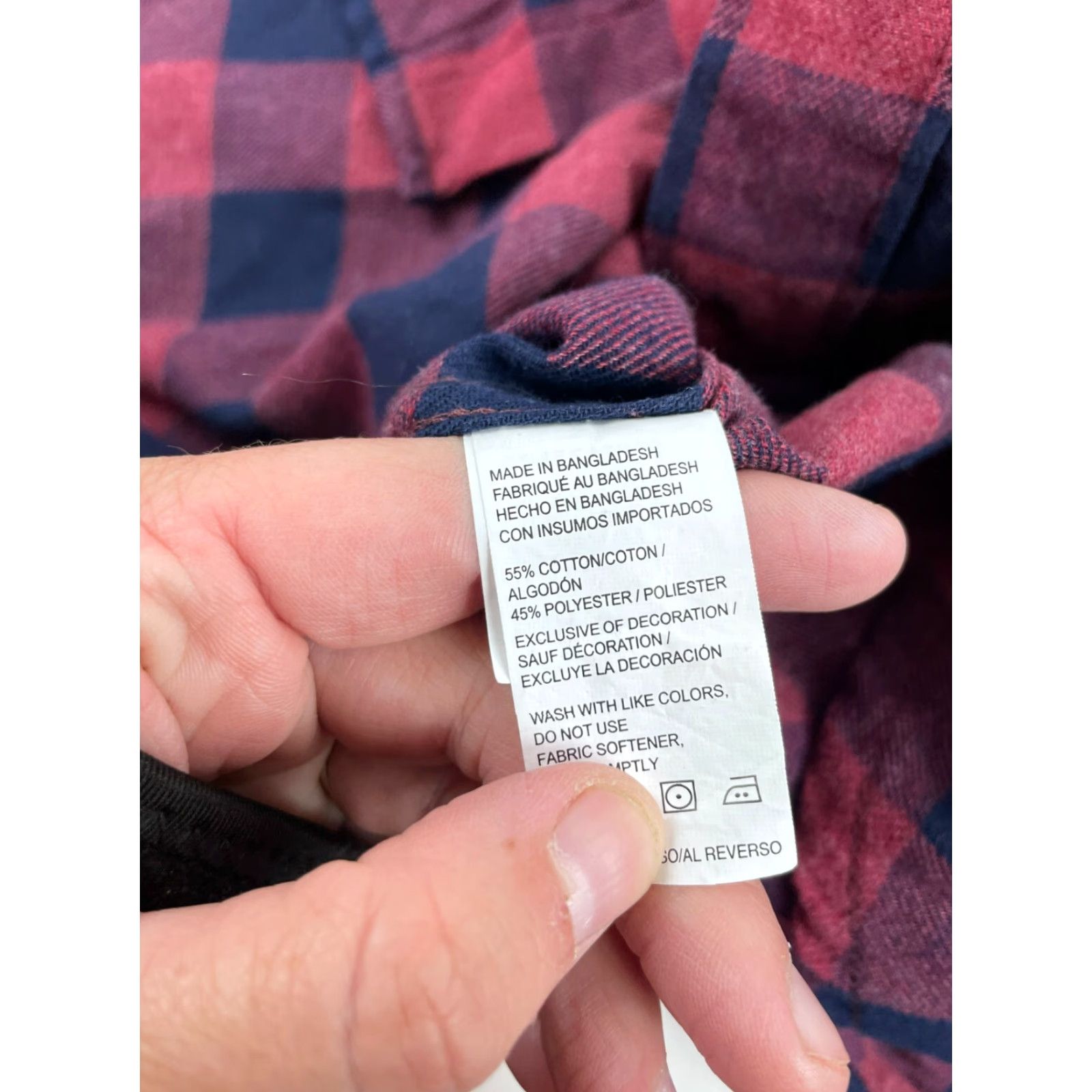 Izod IZOD Shirt Mens Size Medium Maroon Navy Blue Buffalo Plaid Button Up Flannel Size US M / EU 48-50 / 2 - 7 Thumbnail