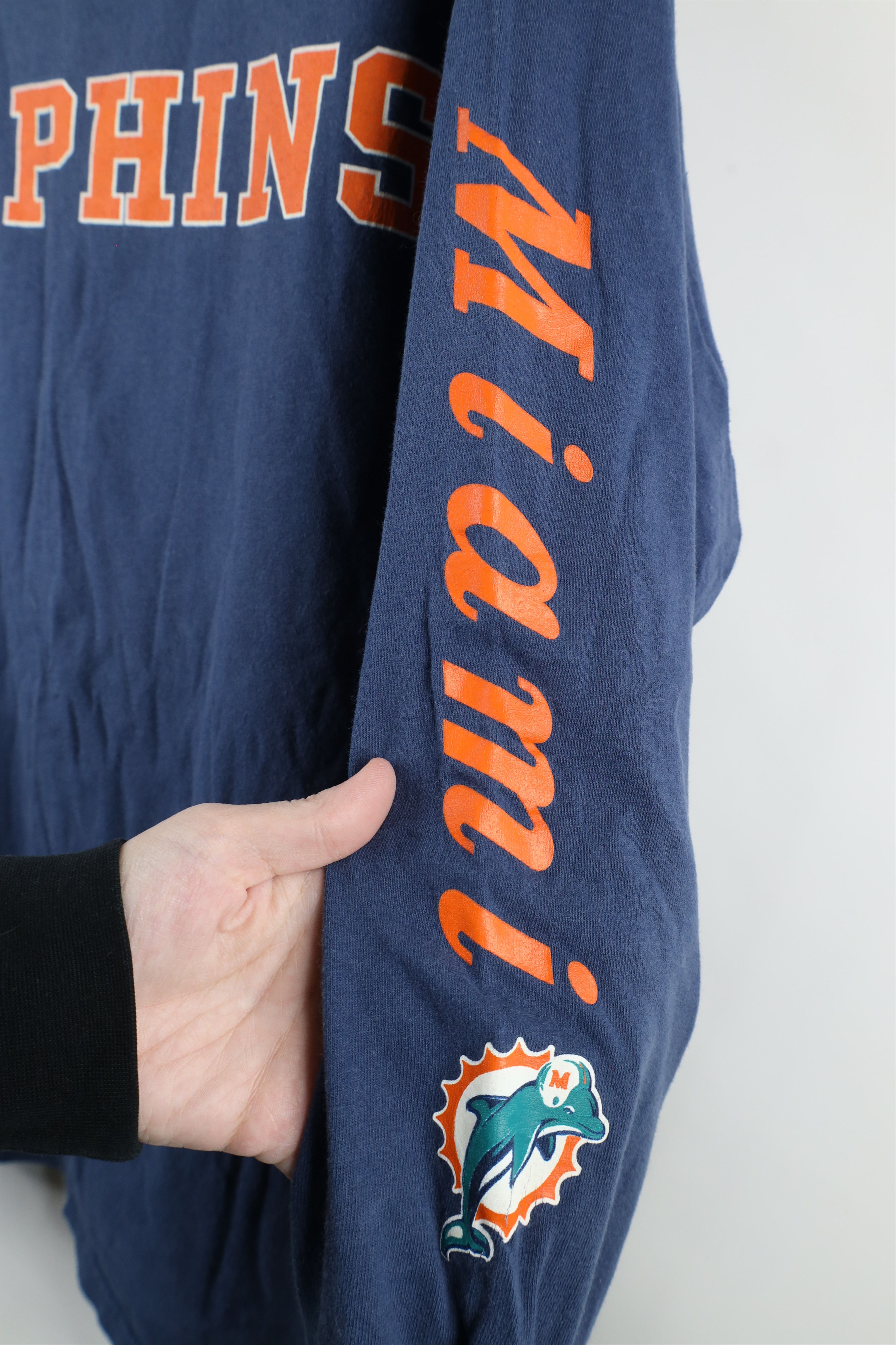 Vintage Vintage NFL Out Miami Dolphins Football Long Sleeve T-Shirt Size US XL / EU 56 / 4 - 4 Thumbnail