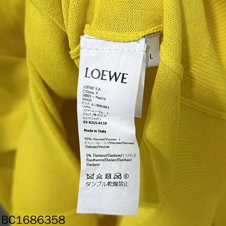 Loewe LOEWE Khaki yellow logo sweater Size L / US 10 / IT 46 - 5 Thumbnail