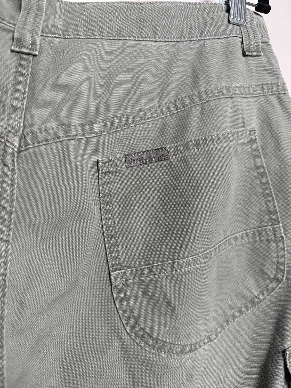 Lee Vintage 90s 2000s Riveted by Lee Green Cargo Shorts Size 40" / US 18 - 4 Thumbnail