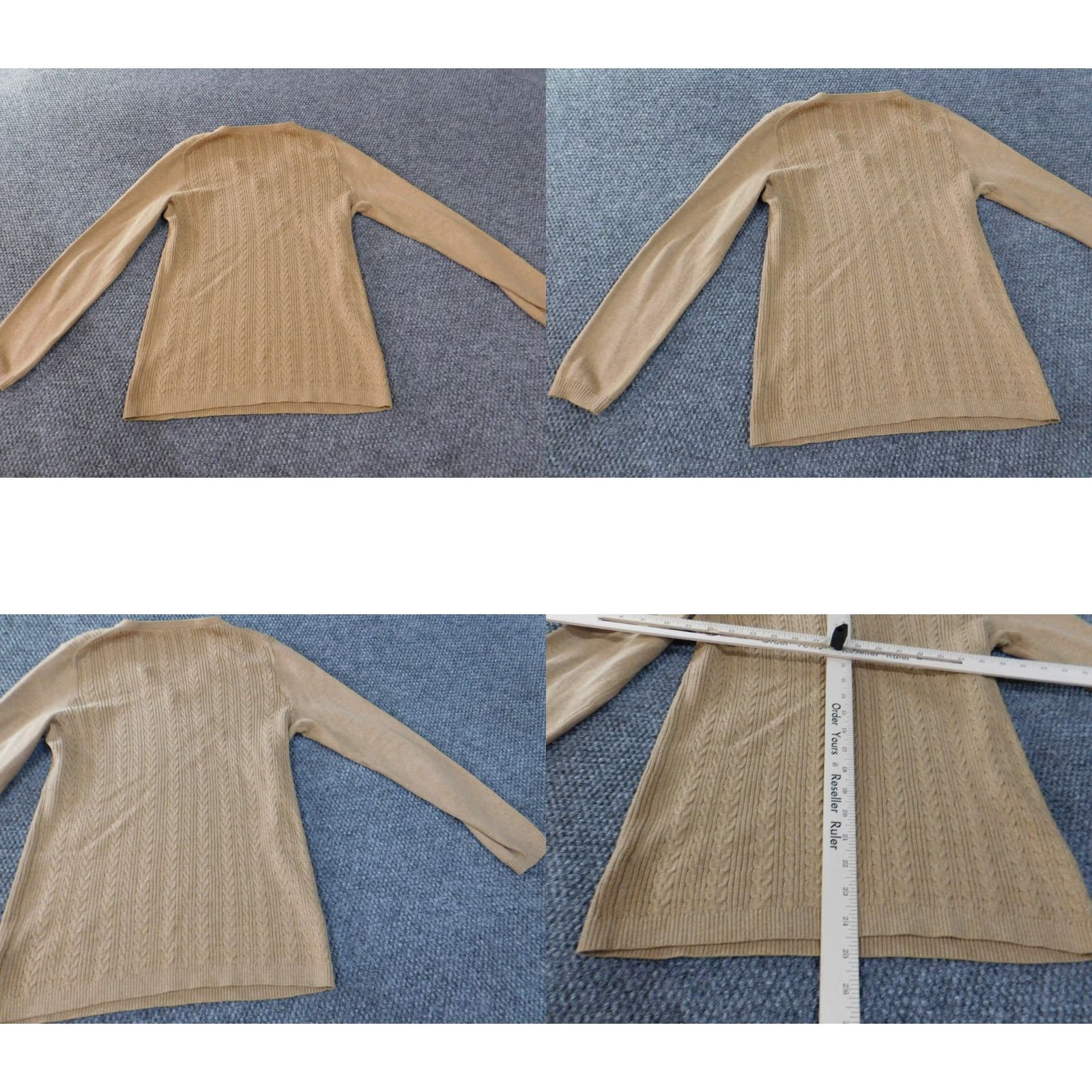 Talbots Talbots Sweater Womens Pullover Regular Small Beige Cotton Knit Crew Neck Stretch Knit Modern Classic Size S / US 4 / IT 40 - 8 Thumbnail