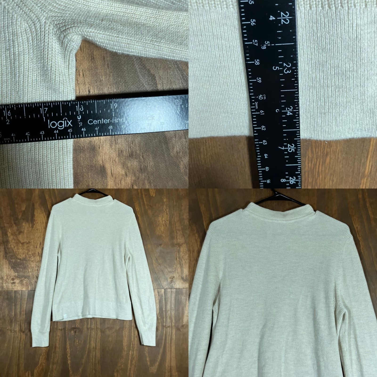 Lululemon Lululemon Womens Sweater Cream Ribbed Mock Neck Long Sleeve Medium Size M / US 6-8 / IT 42-44 - 8 Thumbnail