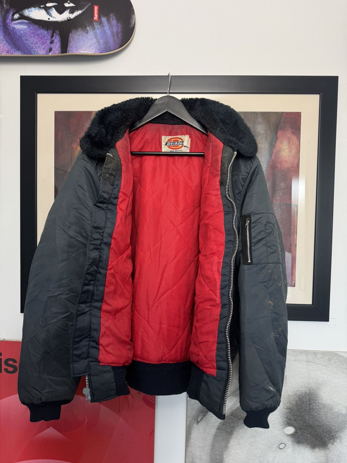 Dickies Ma1 Flyer Vintage Nylon Dickies Bomber Jacket Distressed Size US L / EU 52-54 / 3 - 2 Thumbnail