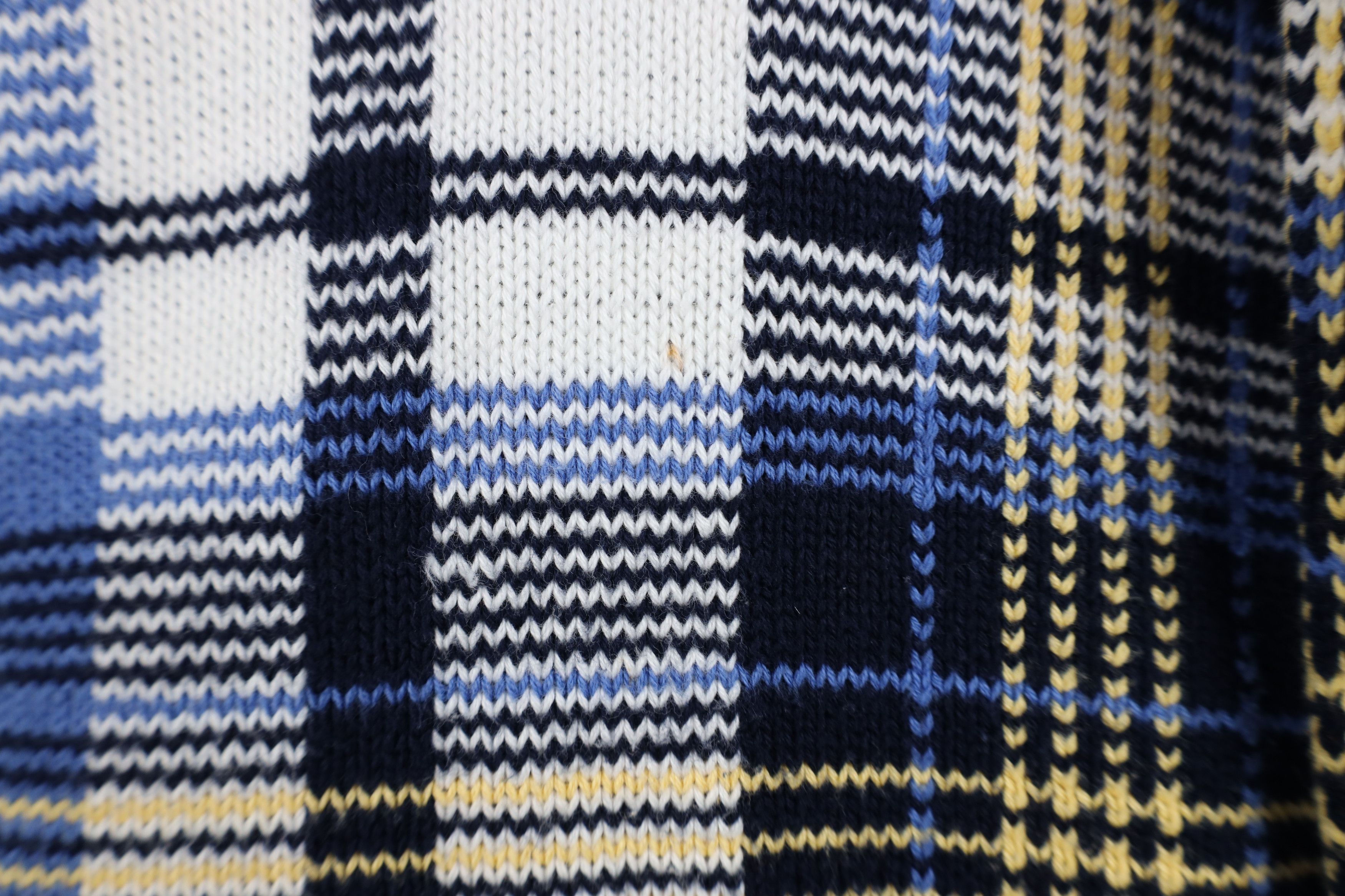 Nautica Vintage 90s Nautica Plaid Knit Crewneck Sweater Cotton Size US L / EU 52-54 / 3 - 5 Thumbnail