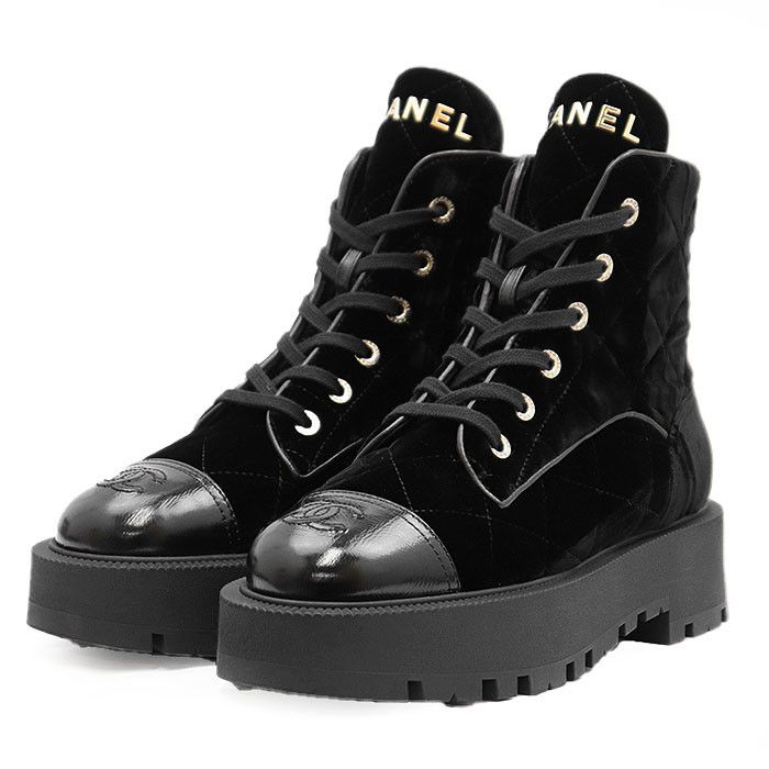 Chanel Chanel Chanel Matelasse Velour Boots Suede Shoes G45798 DUTY FREE for USA Size ONE SIZE - 1 Thumbnail