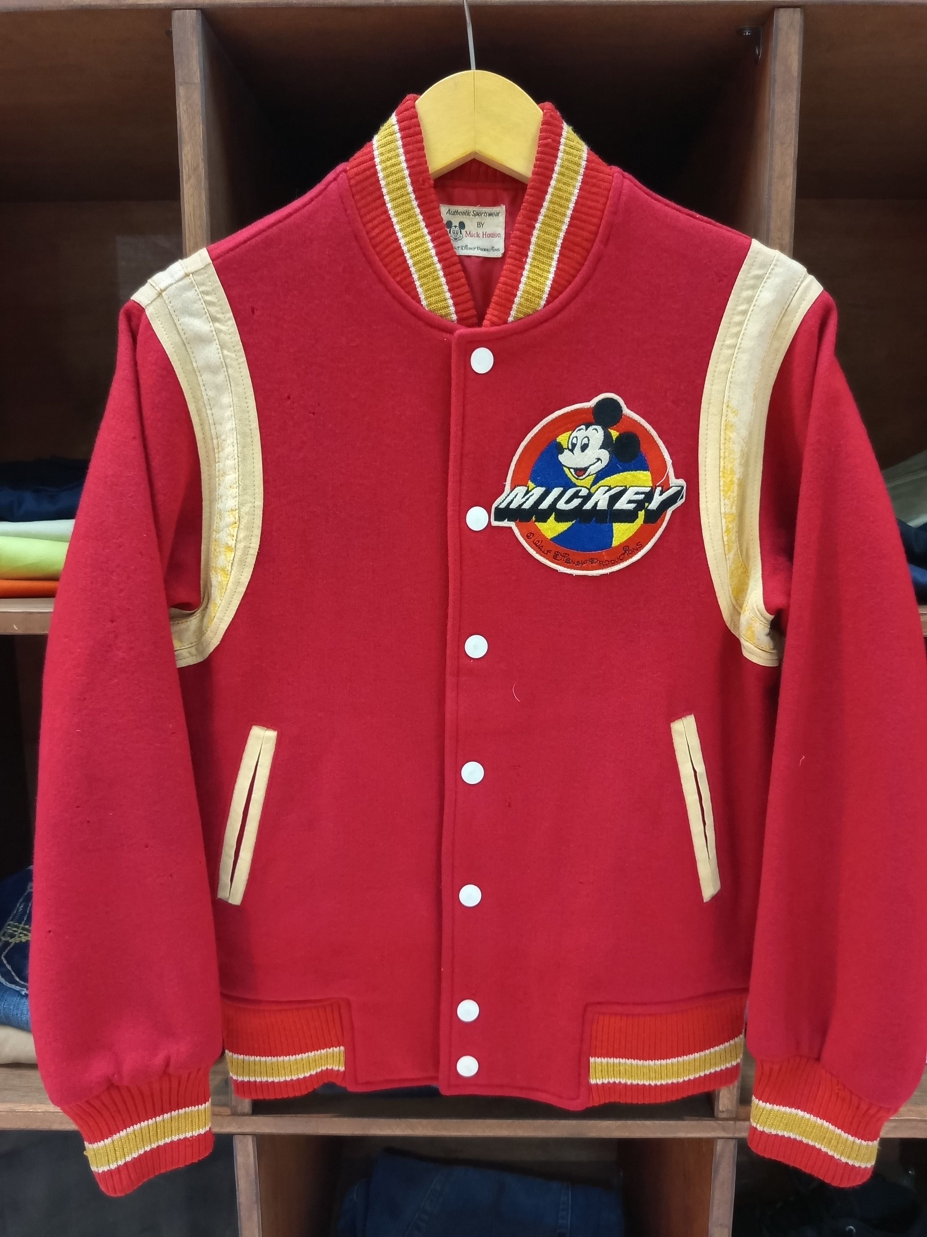 Vintage 1980s Walt Disney Productions Mickey Mouse Varsity Jacket Size US L / EU 52-54 / 3 - 1 Thumbnail