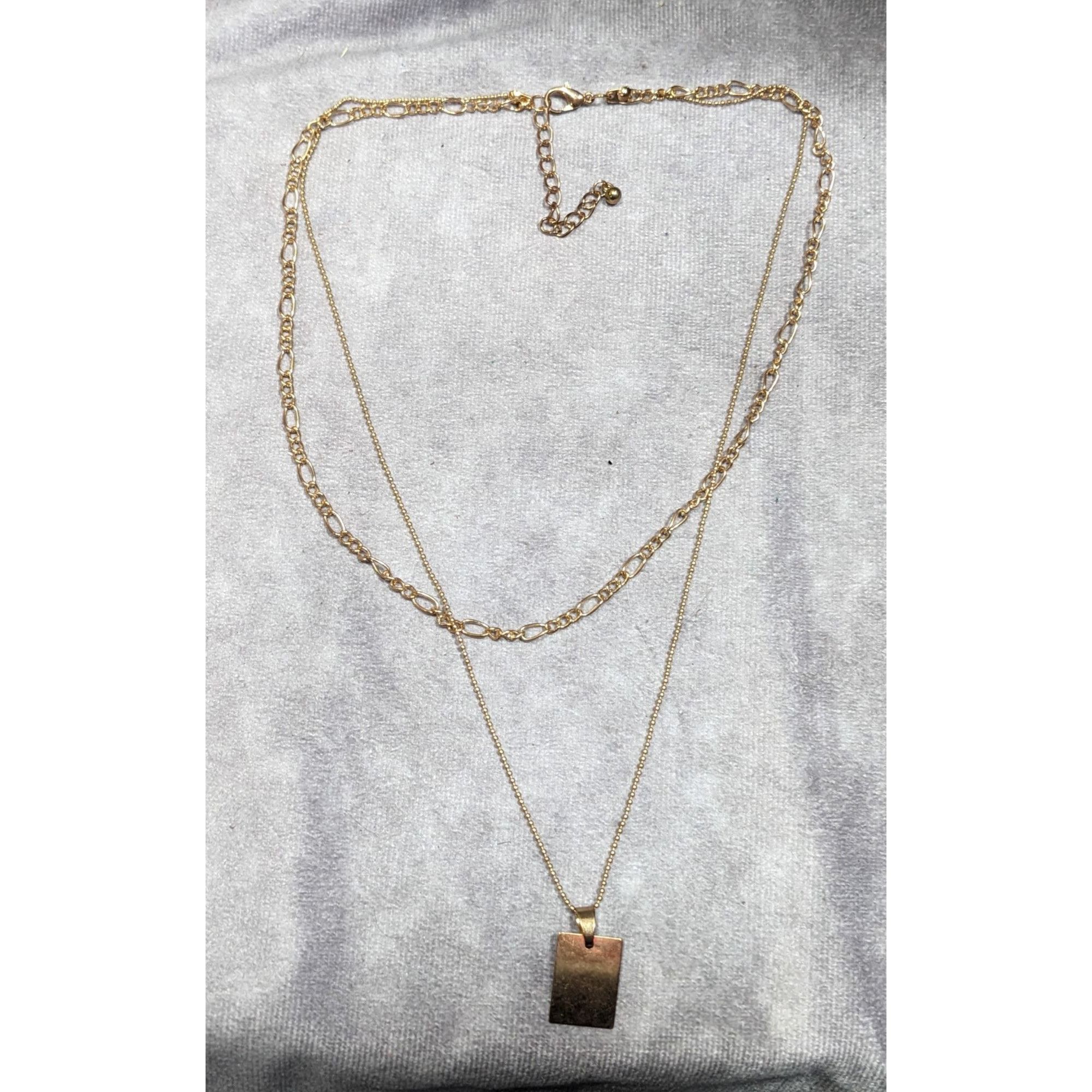 Other Minimalist Elegant Multilayer Gold Tone Chain And Pendant Ne Size ONE SIZE - 6 Thumbnail