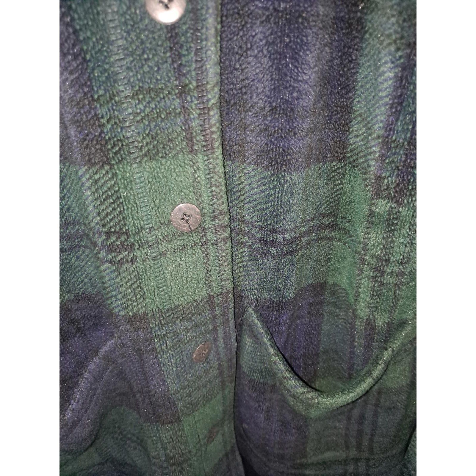 L.L. Bean L.L. Bean Green and Blue Plaid Thick Fleece Button Up With F Size US S / EU 44-46 / 1 - 4 Thumbnail