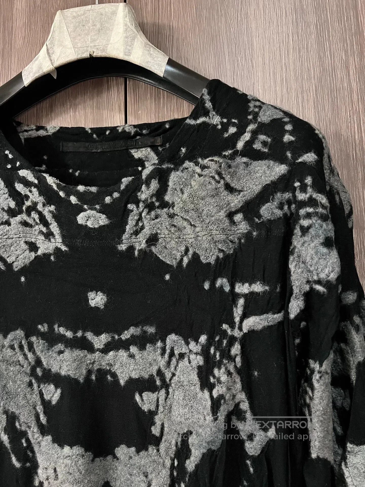 Julius Black Gray Abstract Pattern Sweater. Size M / US 6-8 / IT 42-44 - 3 Thumbnail