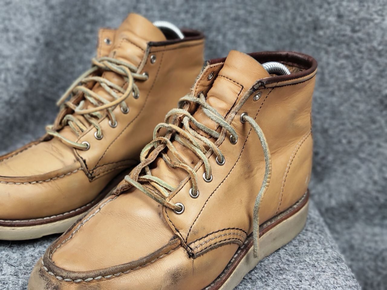Red Wing Vintage Red Wing Moc Toe 3374 Faded Leather Boots Shoes Size US 5 / EU 37 - 12 Thumbnail