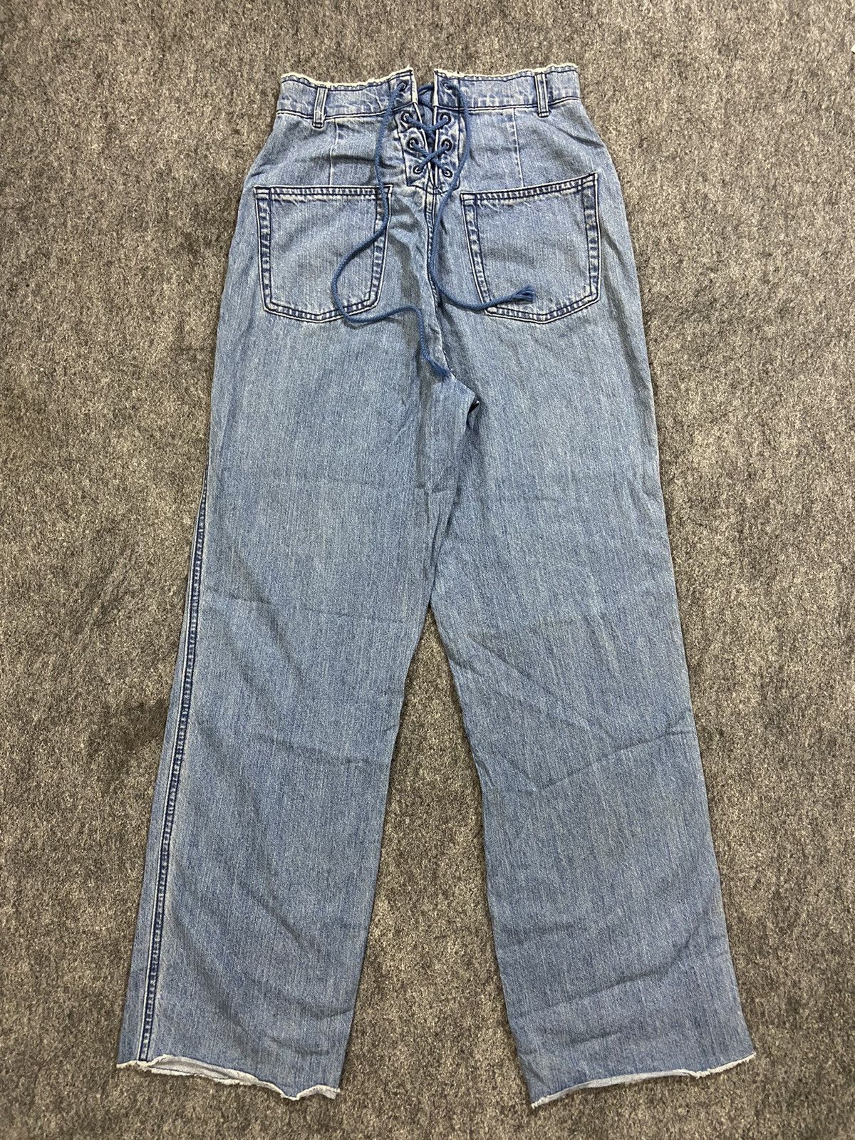 Hysteric Glamour × If Six Was Nine × Le Grande Bleu (L.G.B.) Vintage Y2K GU girls' denim pants with straps at the back Size 25" / US 0 / IT 36 - 1 Thumbnail