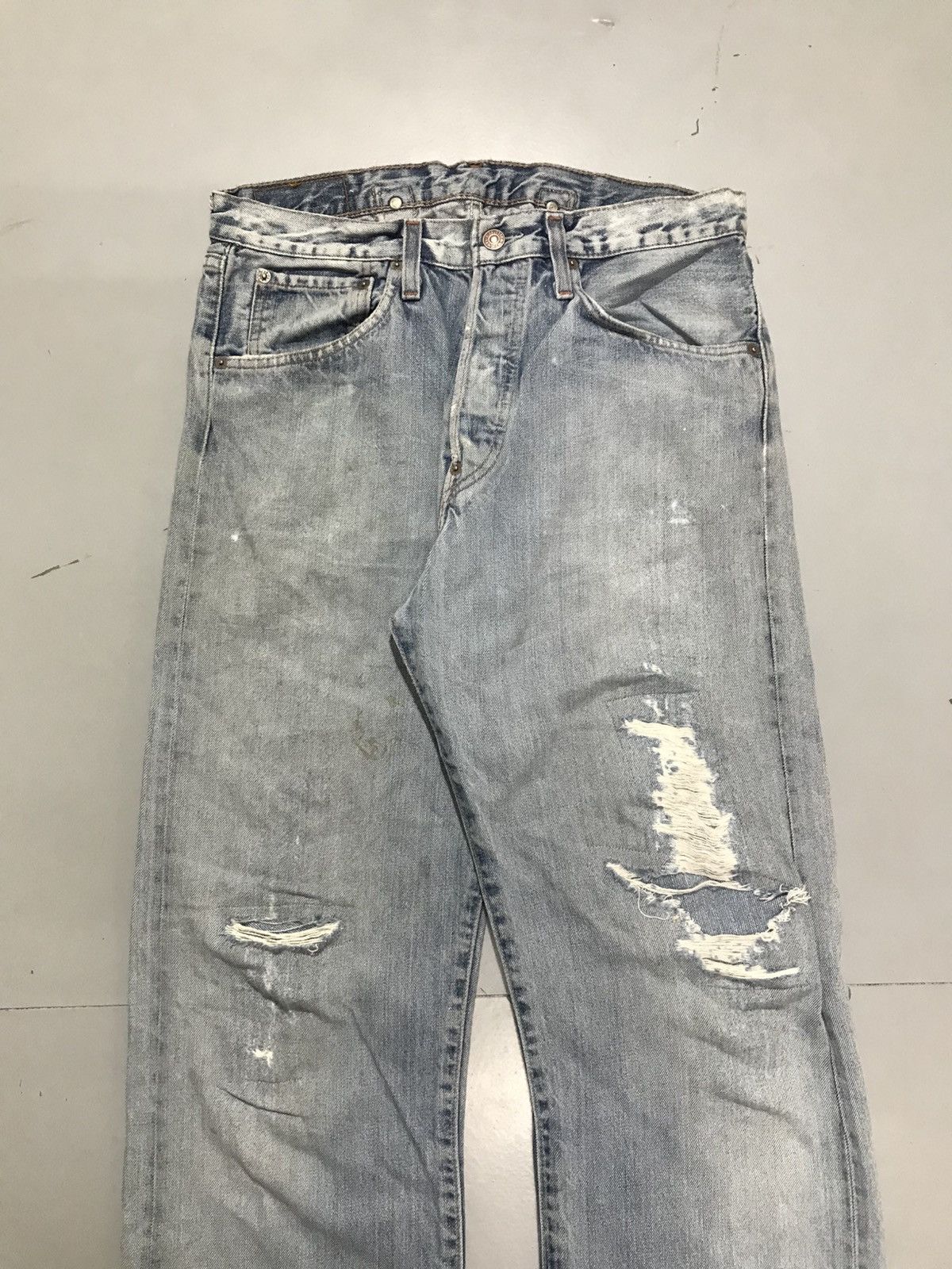 Levi's Vintage Levi’s buckle belt distressed denim Size US 32 / EU 48 - 4 Thumbnail