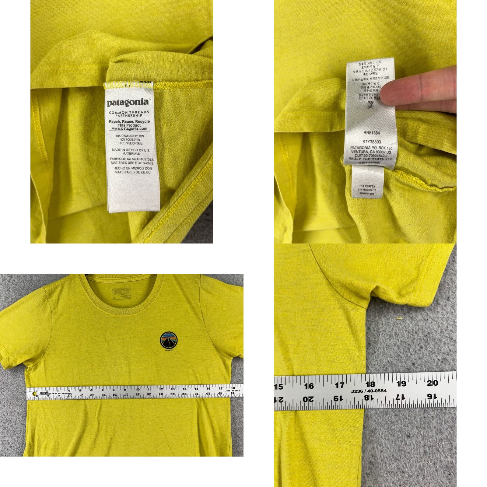 Patagonia Patagonia Shirt Men M Yellow Short Sleeve Crew Neck Cotton Patagonia Shirt Mens M Yellow Short Sleeve Crew Neck Cotton Jersey Logo Size US M / EU 48-50 / 2 - 8 Thumbnail