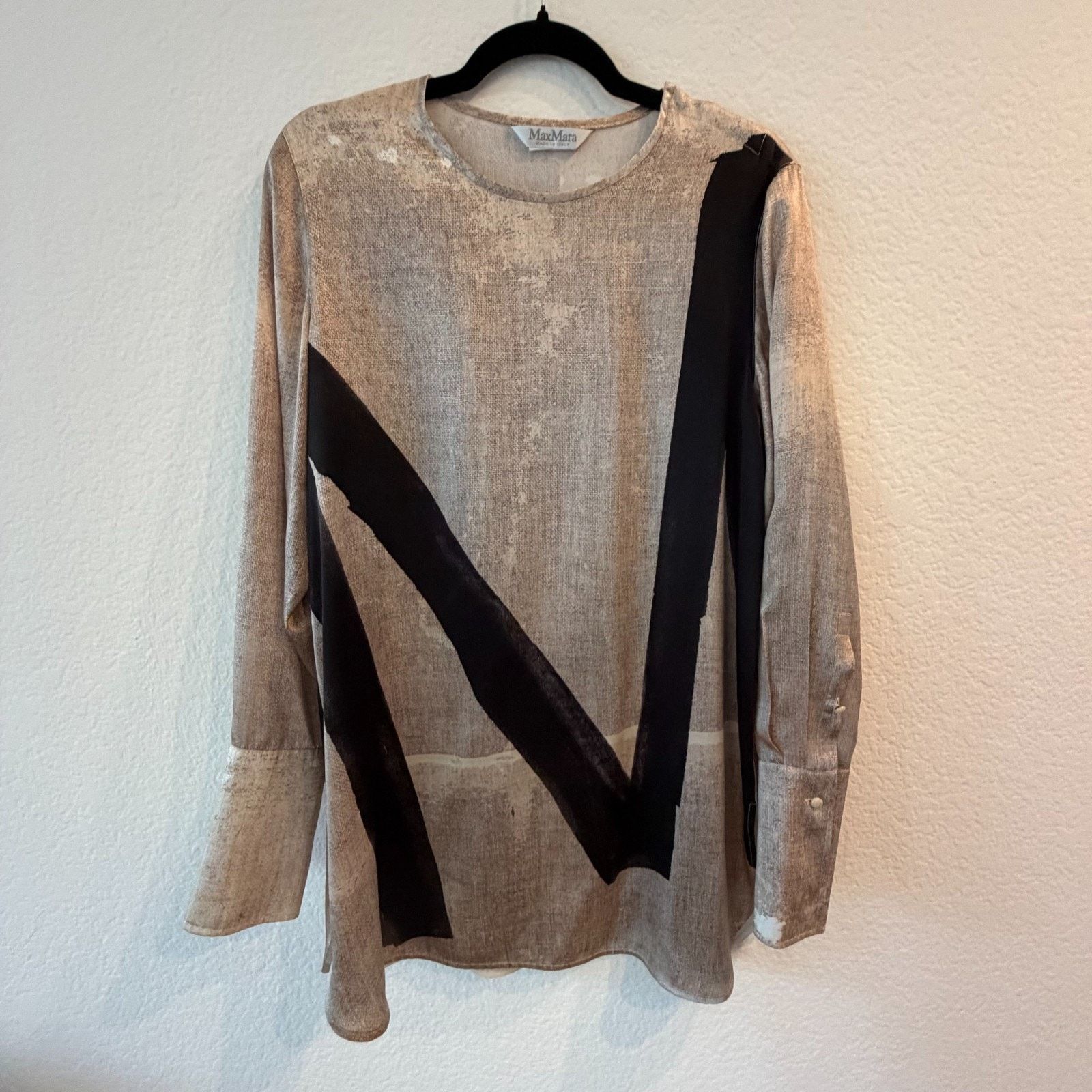 Max Mara Max Mara Silk Tunic Top Art Print Italian Designer Size M Size M / US 6-8 / IT 42-44 - 5 Thumbnail