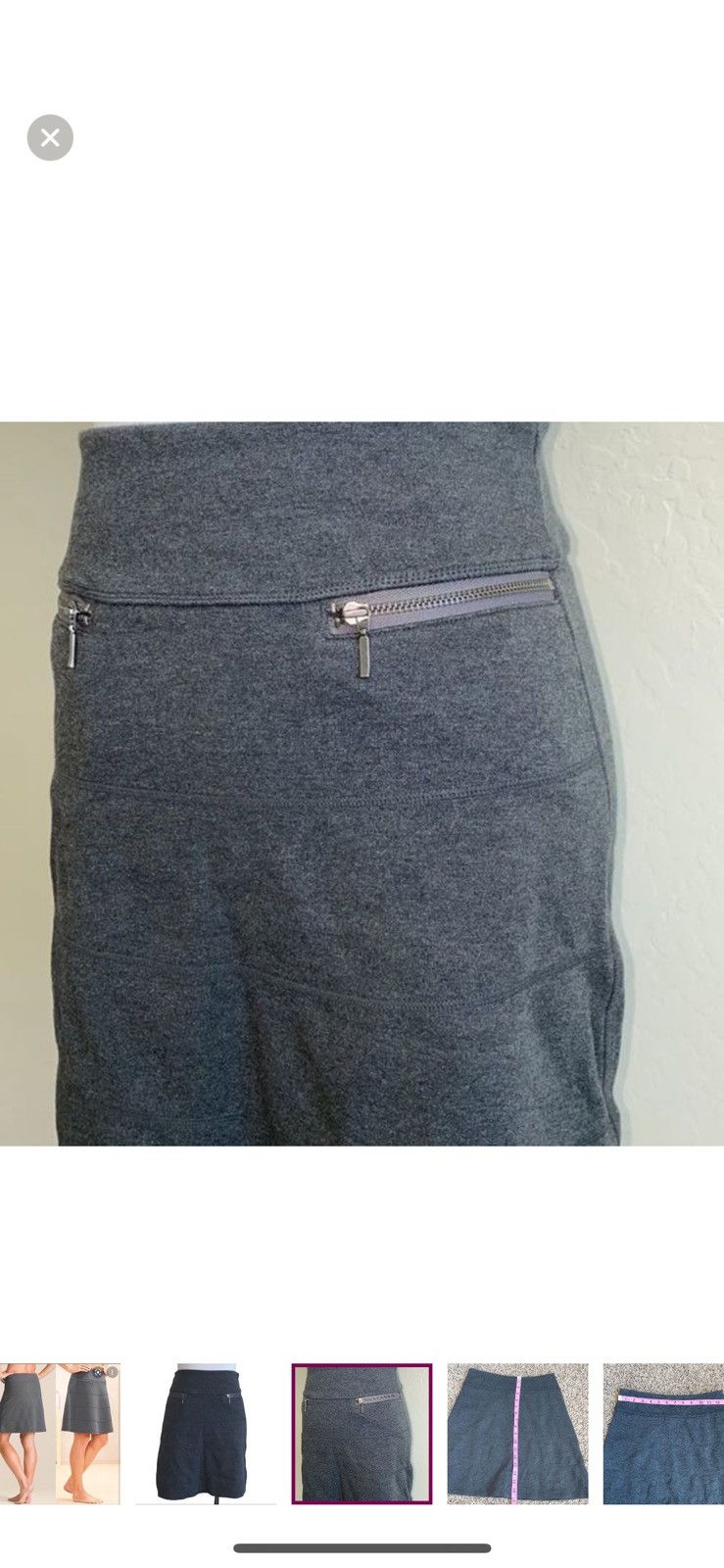 Athleta Athleta xxs strata grey knee length skirt Size 24" / US 00 / IT 34 - 4 Thumbnail