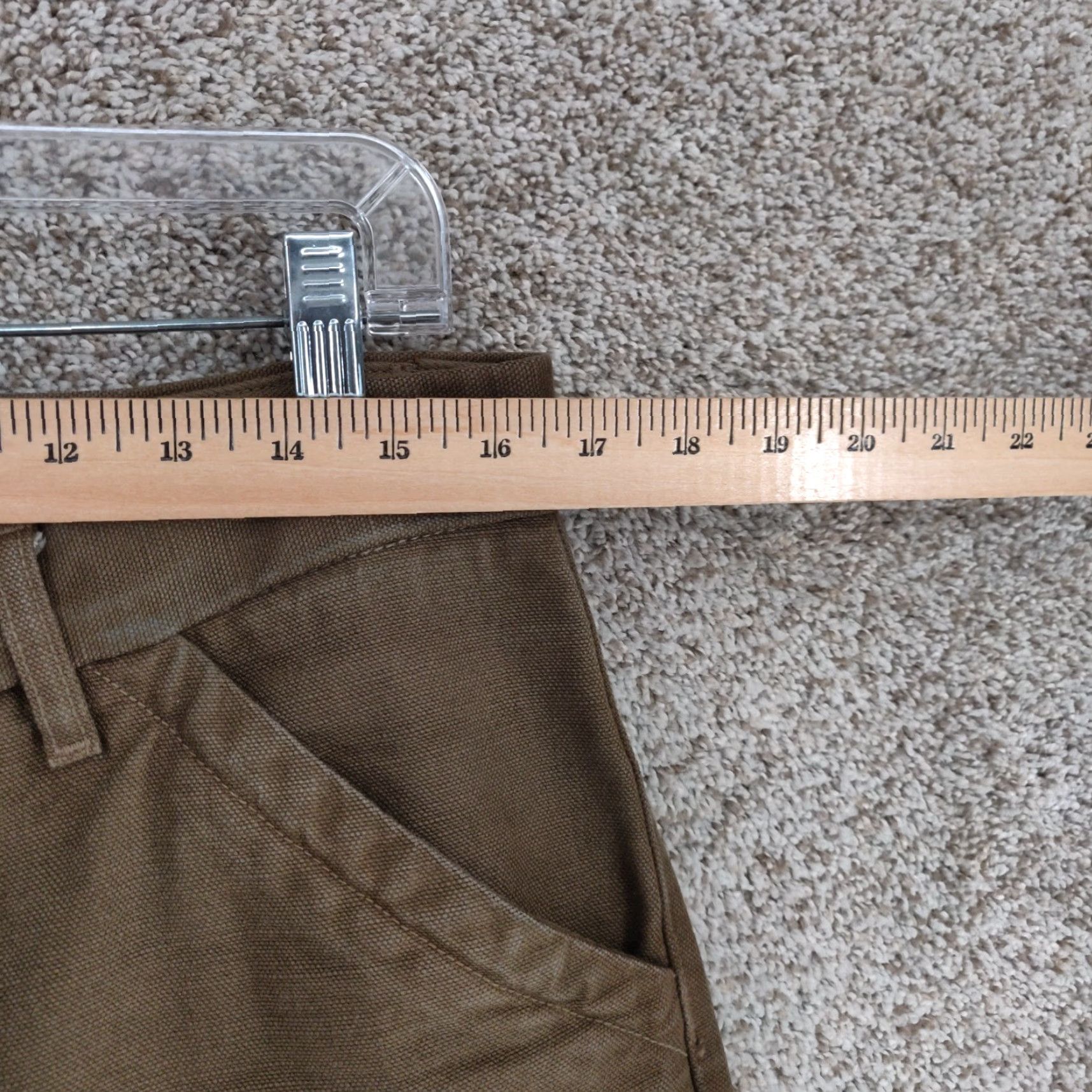 Freenote Cloth Freenote Cloth Workwear Chino Pants Mens 33 Slim Straight 14oz Tan Cotton Canvas Front Flat 5-Pocket USA Vintage No Size US 33 - 7 Thumbnail