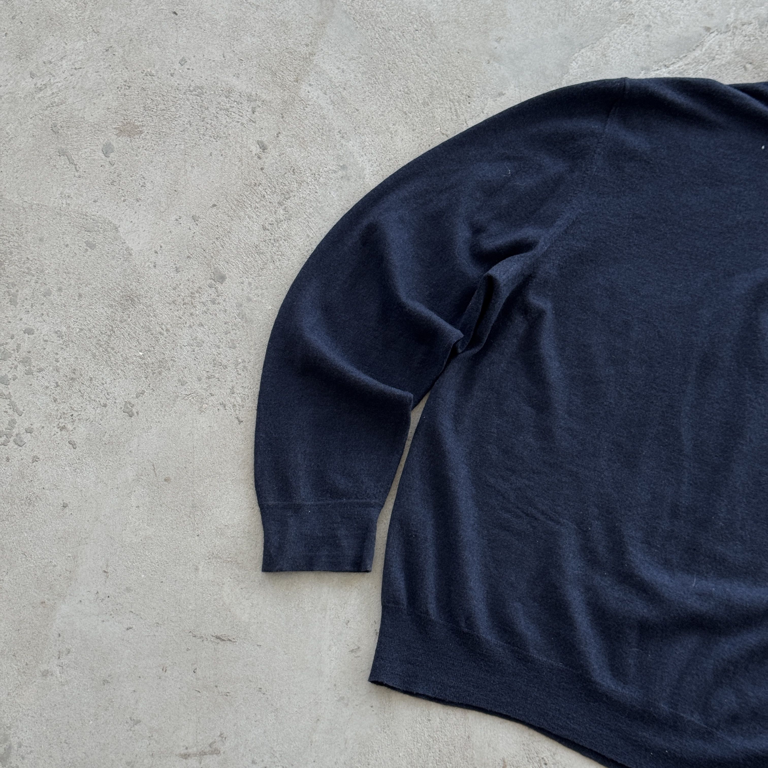 Canali Canali Exclusive Navy Long Sleeve Wool Polo Shirt Size 58 Size US M / EU 48-50 / 2 - 3 Thumbnail