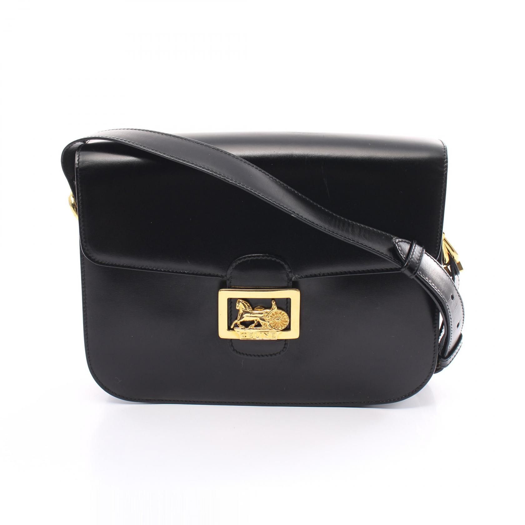Celine Celine Carriage Box Shoulder Bag Leather Shoulder Bag in Very Good Condition Size ONE SIZE - 1 Thumbnail