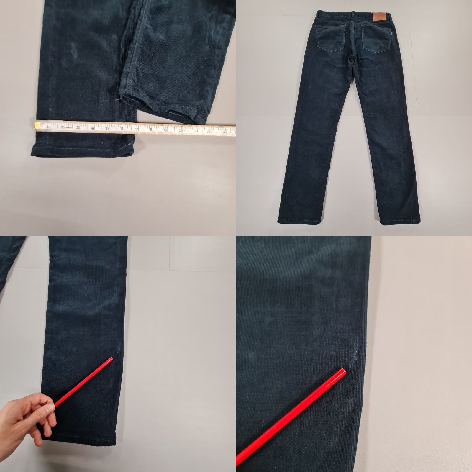 Gant Gant Mens Trousers Navy Blue W34 L32 Slim Fit Corduroy Pants Cotton Ax Cords Dry Cleanable? Size US 34 / EU 50 - 8 Thumbnail