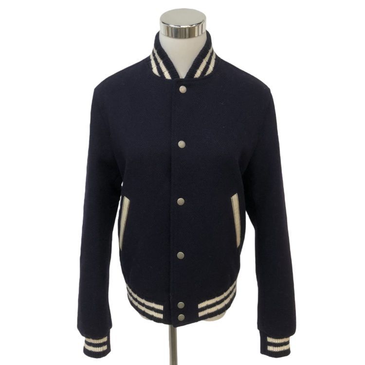 Saint Laurent Paris Saint Laurent Script Logo Varsity Jacket Size 34 Size XS / US 0-2 / IT 36-38 - 1 Thumbnail