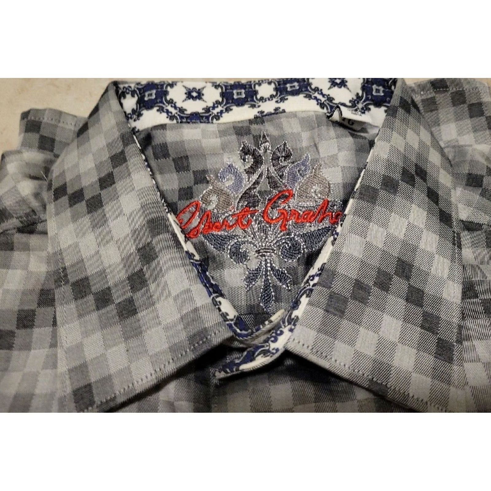 Robert Graham Robert Graham Geometric Pattern Flip Cuff Cotton Casual Dress Shirt Mens XL Size US XL / EU 56 / 4 - 3 Thumbnail