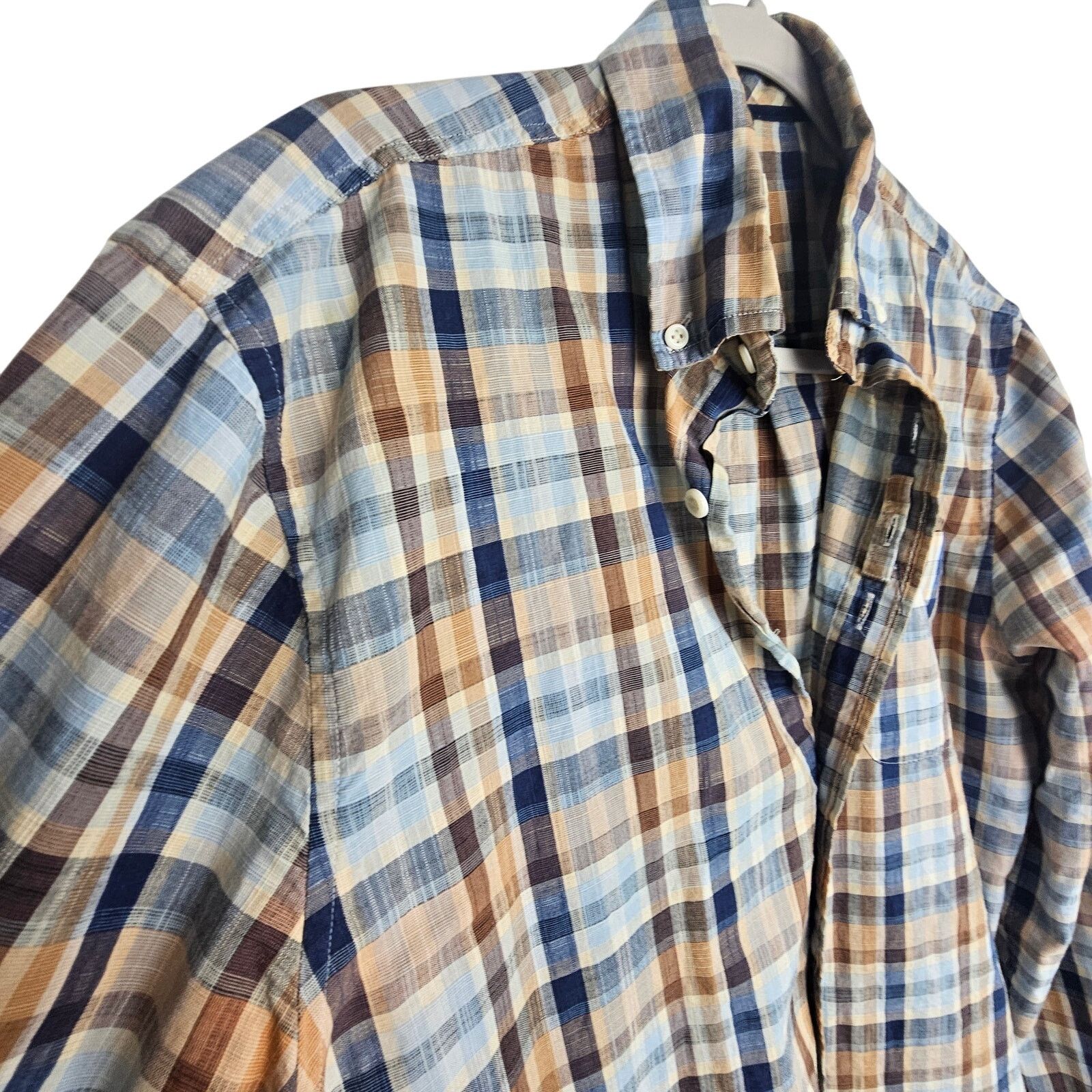 johnnie-O Johnnie-O Hanging Out Mens Plaid Shirt Size M Preppy Coastal Size US M / EU 48-50 / 2 - 5 Thumbnail