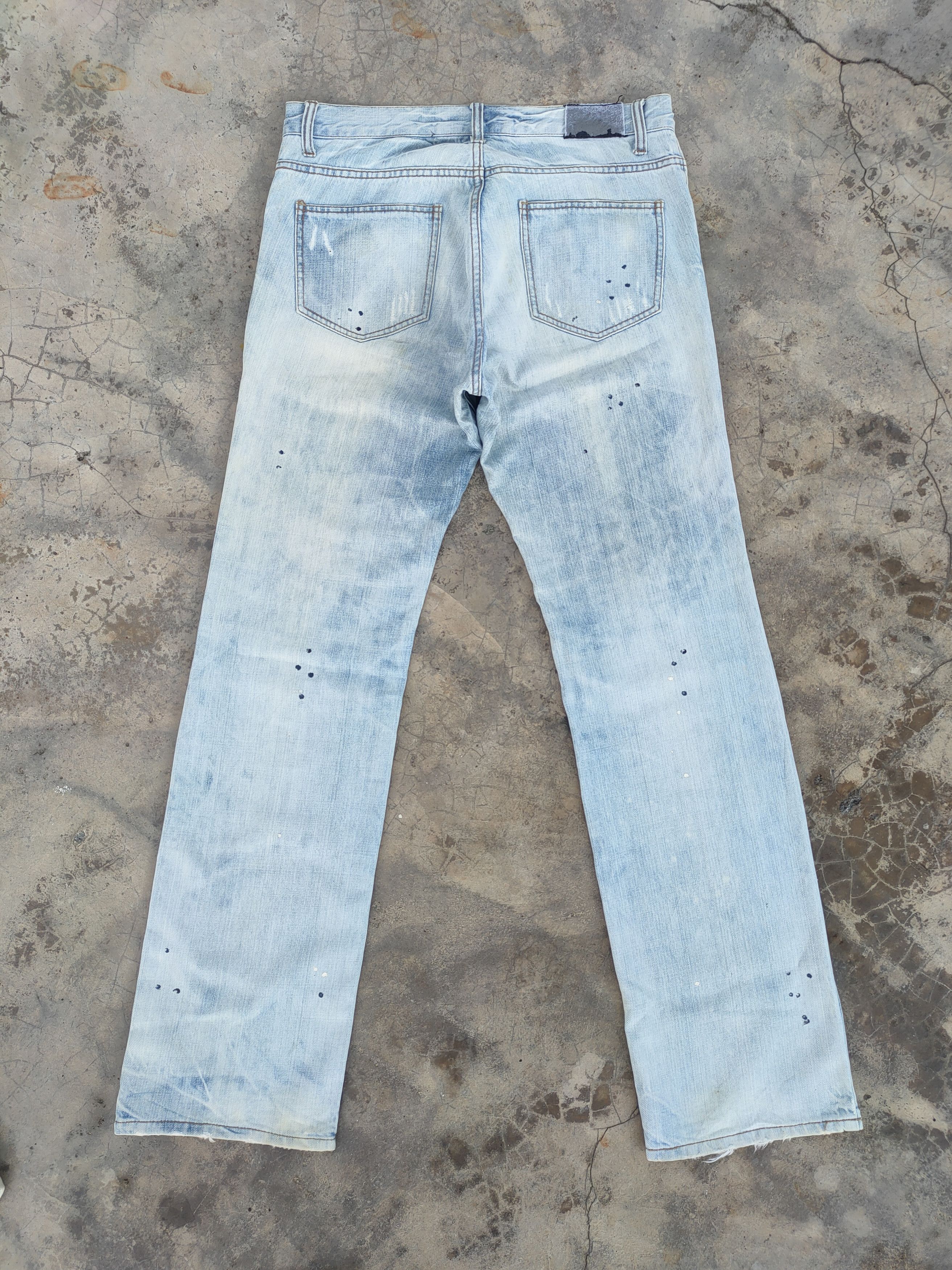 Japanese Brand × Jean × Vintage VINTAGE JAPANESE PAINT LIGHT BLUE JEANS DENIM PANTS Size US 34 / EU 50 - 9 Thumbnail