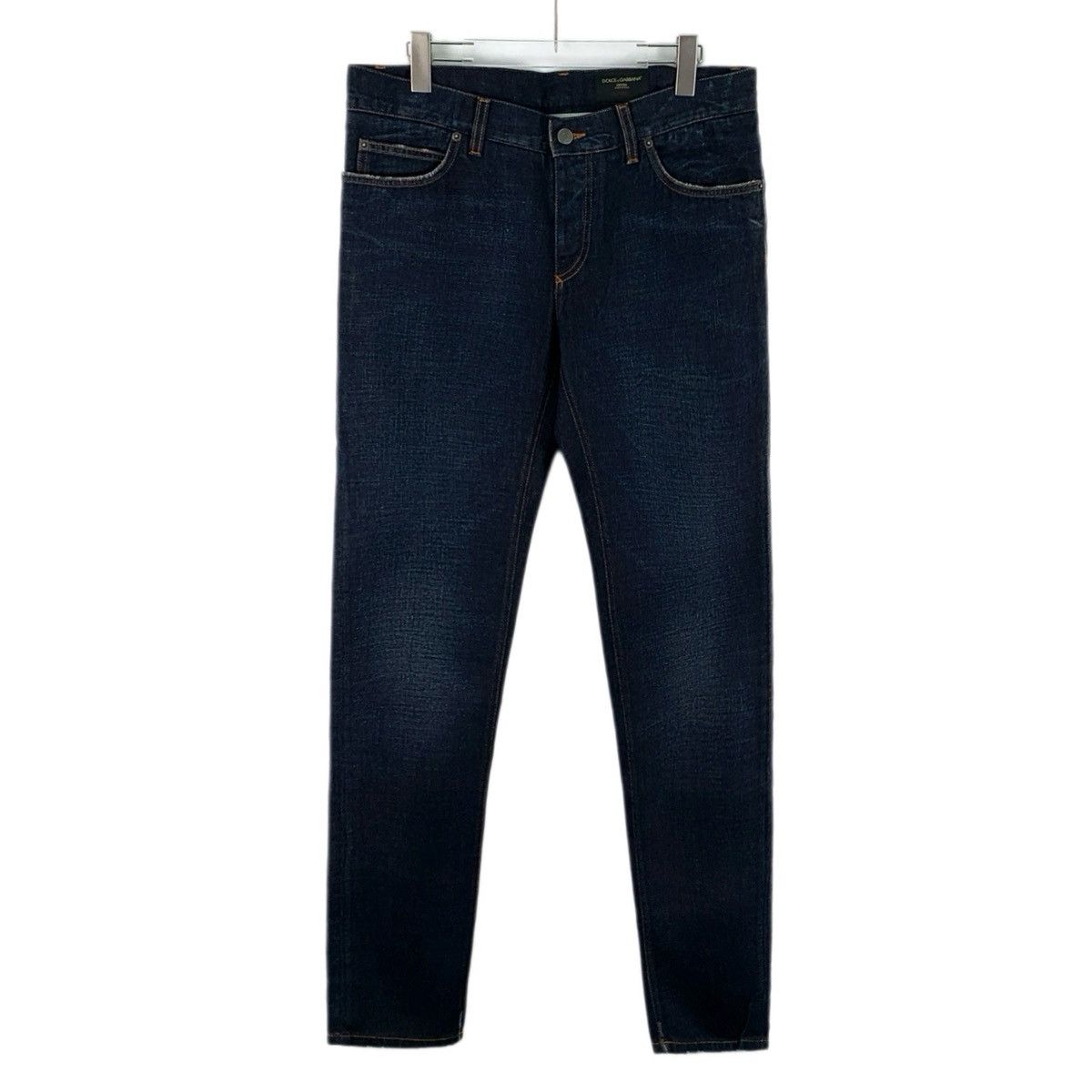 Dolce & Gabbana Dolce Gabbana Dark Blue Crown Beaded Denim Pants K26WX Size US 36 / EU 52 - 1 Thumbnail