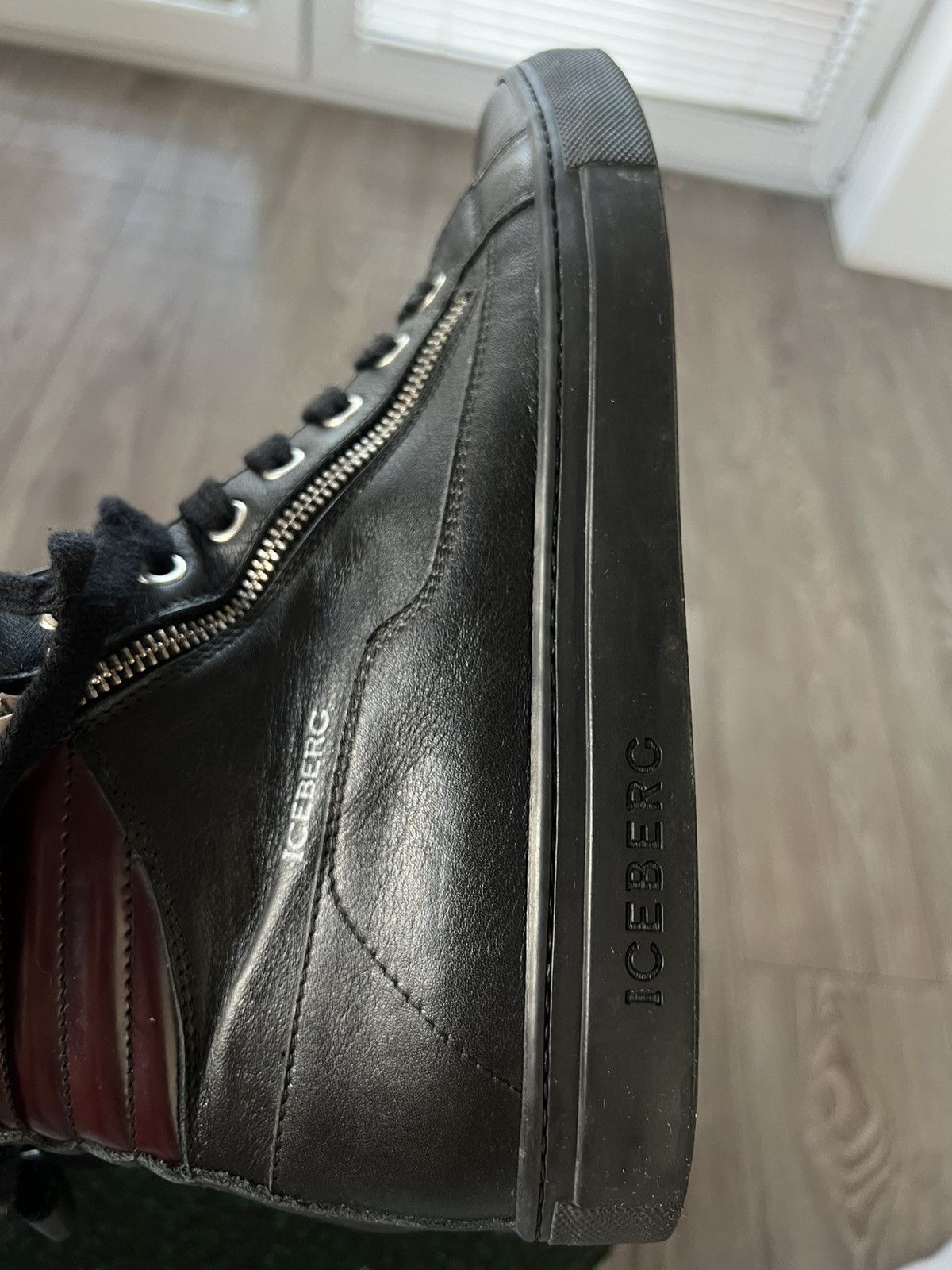 Iceberg RRP:450€‼️Luxury Iceberg Double Zip Leather Metal Logo Boot Size US 9 / EU 42 - 22 Thumbnail
