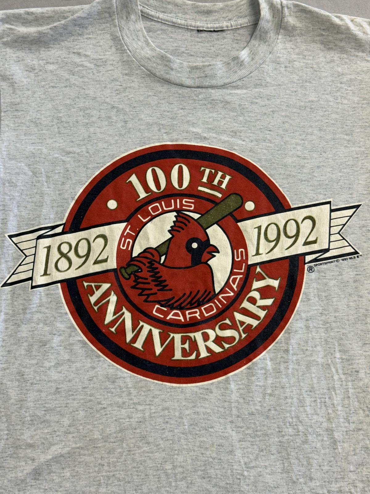 Designer Vintage St Louis Cardinals T-shirt 100th Anniversary Tee - L Size US L / EU 52-54 / 3 - 2 Thumbnail