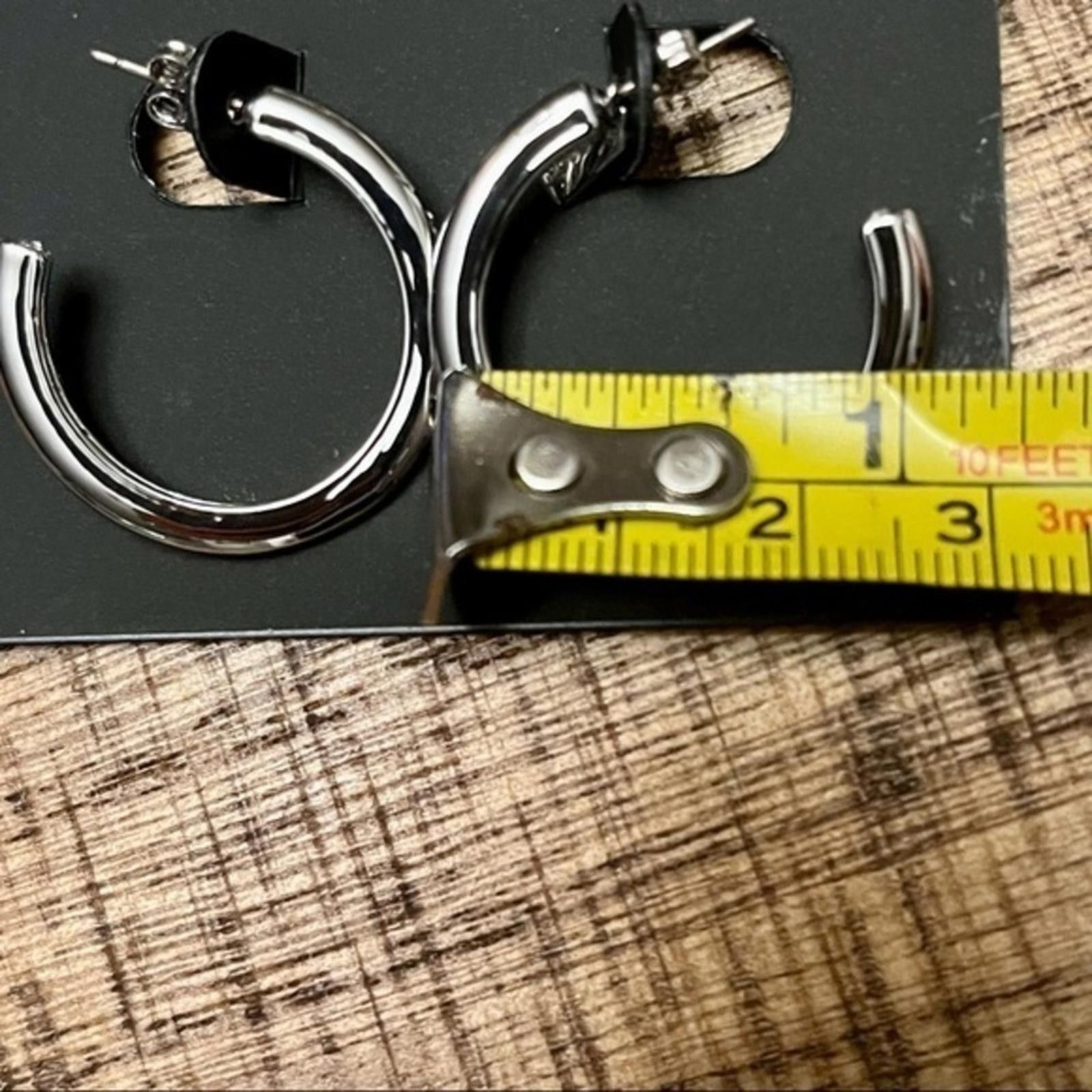 Coach Coach Silver 3/4 Hoop Earrings NWT Size ONE SIZE - 4 Thumbnail