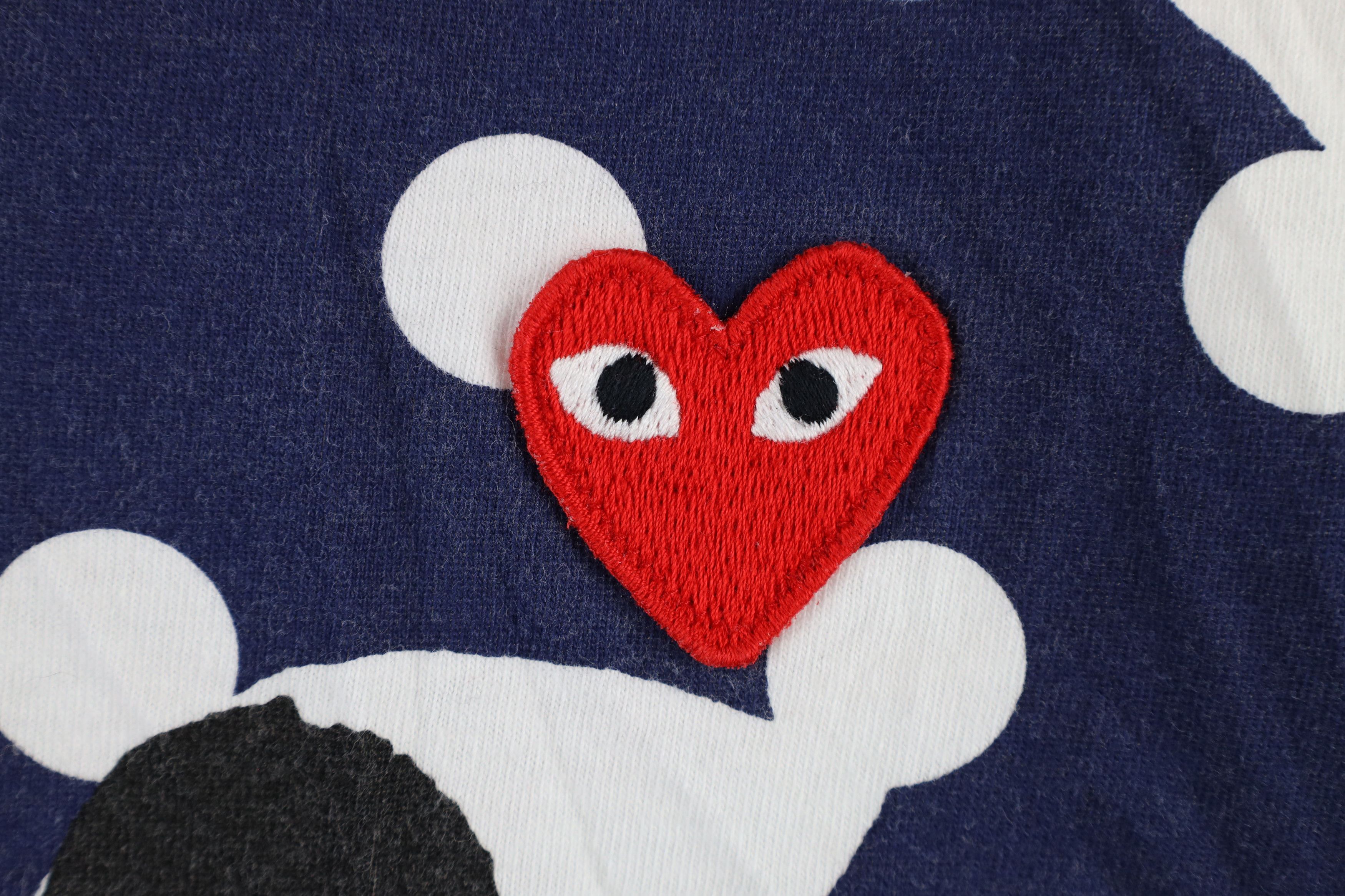 Comme des Garcons Commes des Garçons Play Dot Heart Short Sleeve T-Shirt White Size US M / EU 48-50 / 2 - 5 Thumbnail