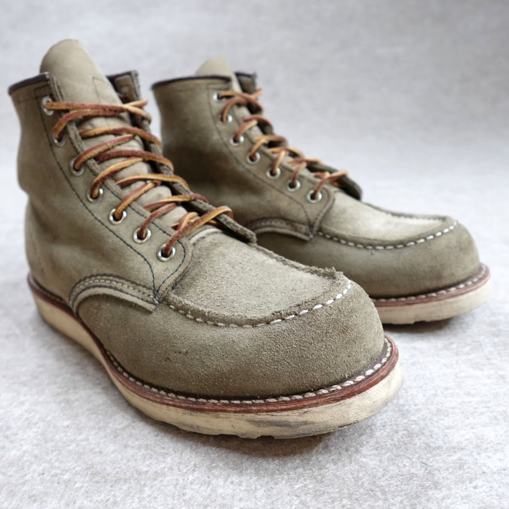 Nigel Cabourn Red Wing Shoes Boots 8.5 Gray Suede Roughout 8139 Nigel Cabourn 2010 Mens Combat Leather Gray Boots Size US 9 / EU 42 - 3 Thumbnail