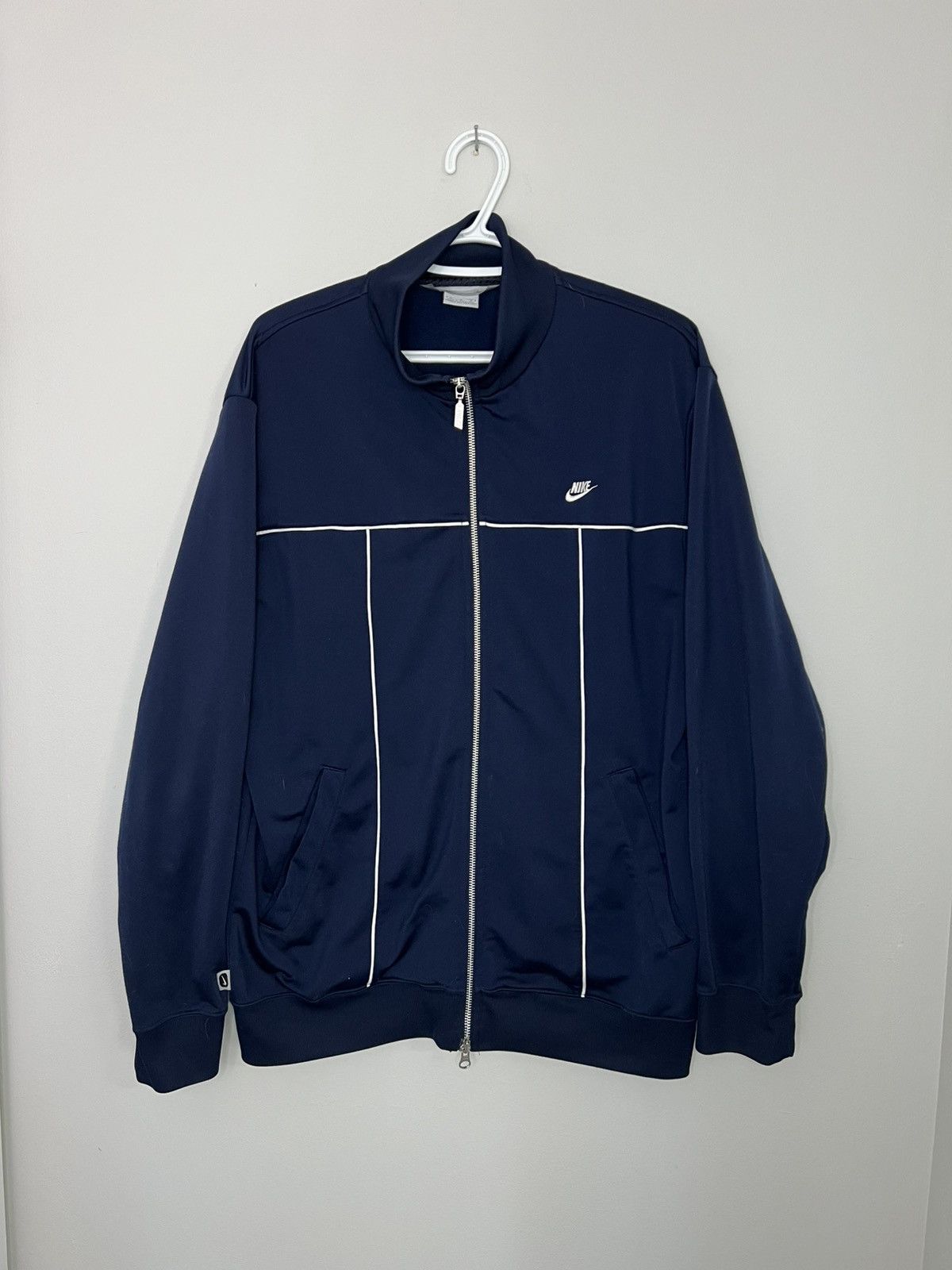 Nike Vintage Y2K Nike Navy Full Zip Athletic Track Jacket Mens Size US M / EU 48-50 / 2 - 1 Thumbnail
