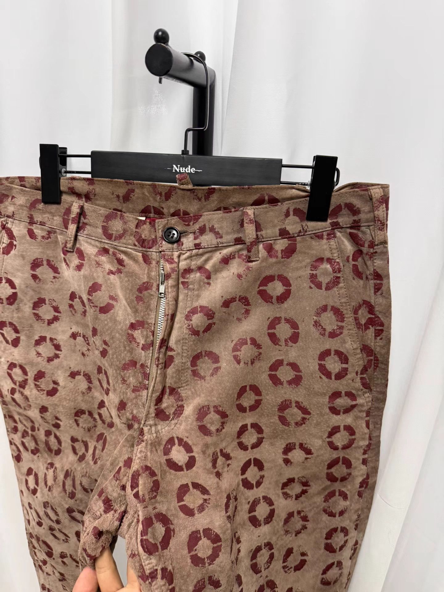 Comme des Garcons Homme Plus Comme des garcons homme plus Suede Lip Print Pants K20 Size US 35 - 5 Thumbnail