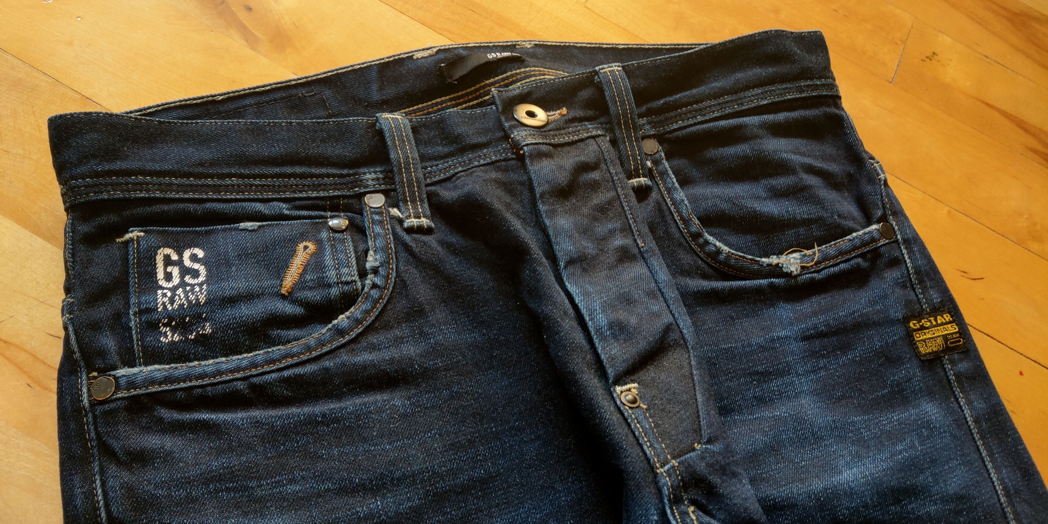 G-Star Skinny Baggy Stacked Pants Semi Flared Alt Neo Denim Goth 32 Size US 32 / EU 48 - 12 Thumbnail