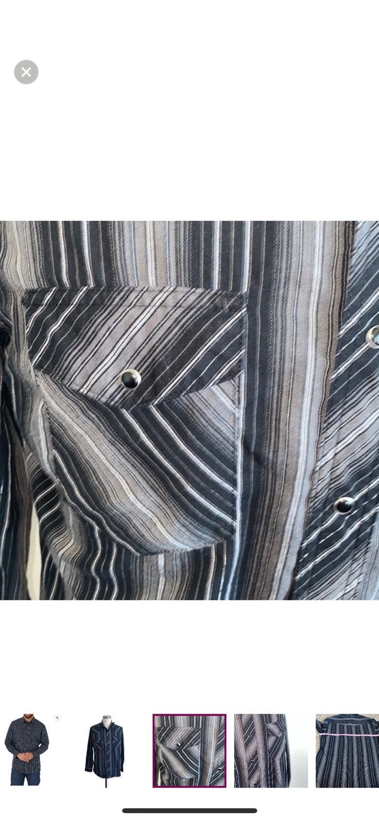 Wrangler Wrangler striped western snap up shirt Size US L / EU 52-54 / 3 - 2 Thumbnail