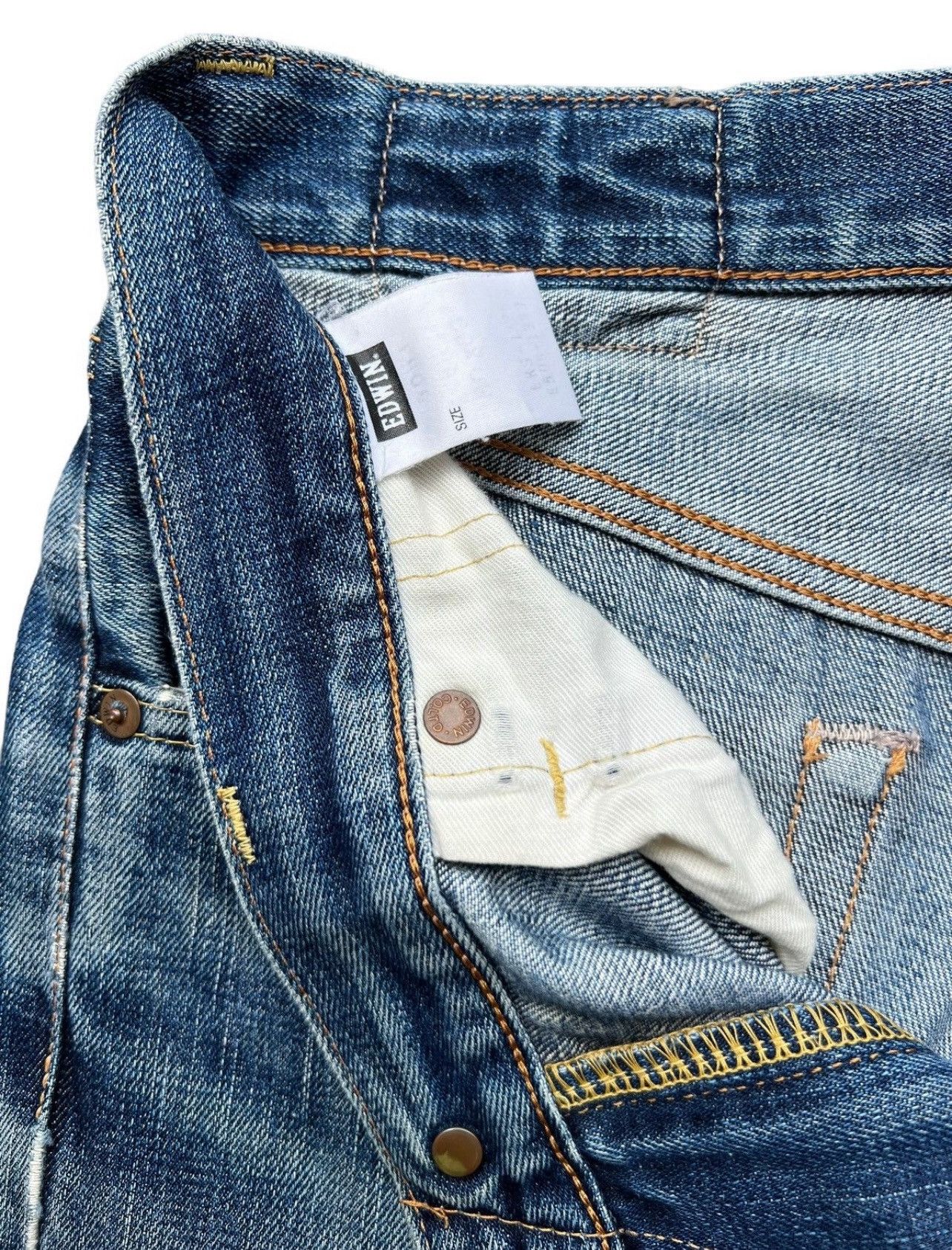 Edwin Vintage Edwin 505xx Selvedge Distressed Denim Jeans 30x30 Size US 30 / EU 46 - 14 Thumbnail