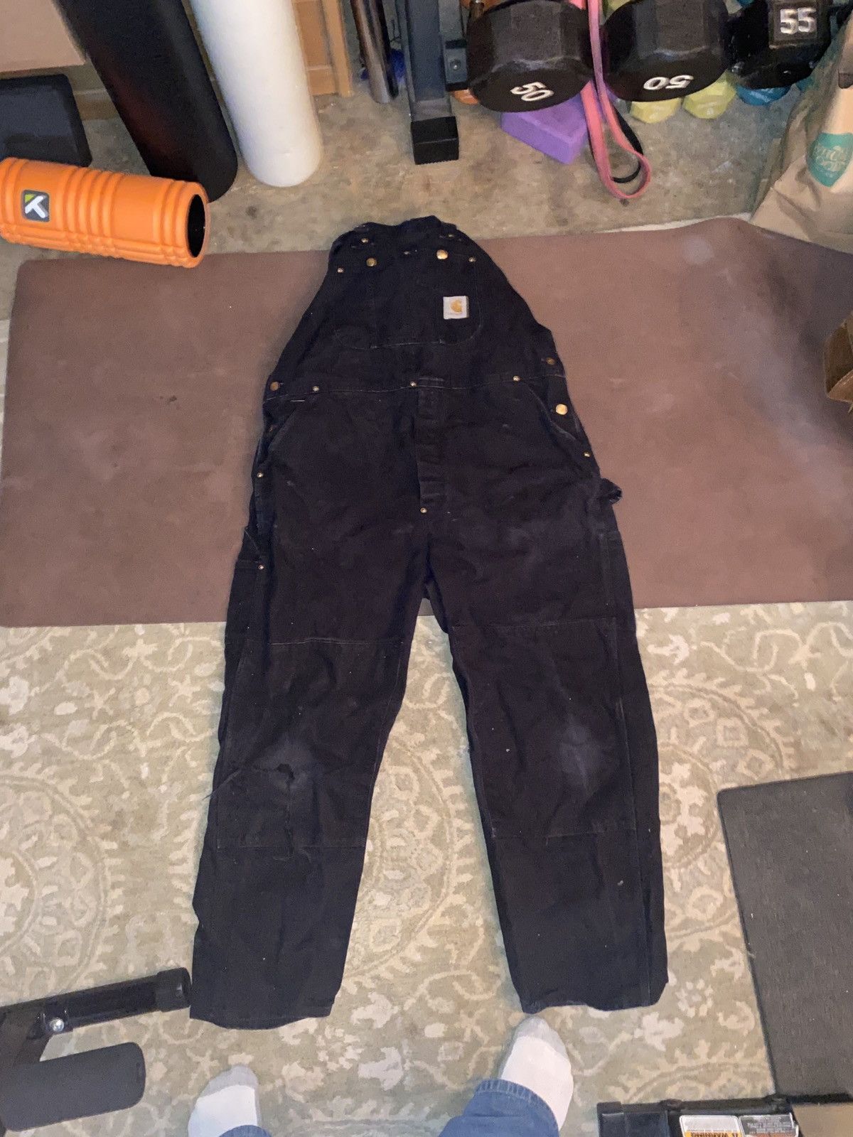 Carhartt Black Carhartt Double Knee Overalls Size US 36 / EU 52 - 1 Thumbnail