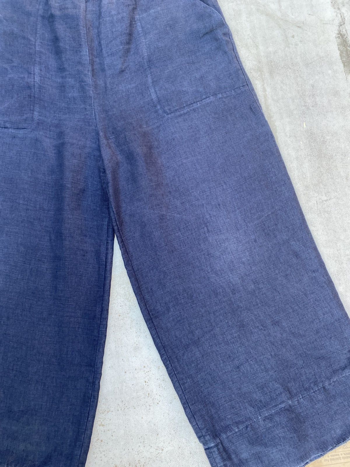 Designer Christa De Carouge Wide Linen Pants Size US 37 - 8 Thumbnail