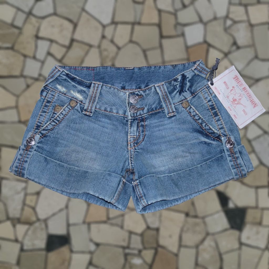 True Religion True Religion Jeans Sammy Shorts Denim Shorts 26 Blue Womens BNWT Size 26" / US 2 / IT 38 - 1 Thumbnail