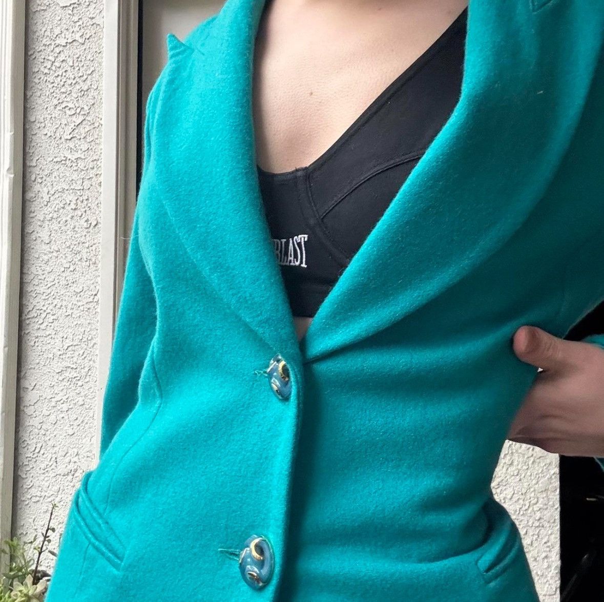 Jean Paul Gaultier VTG TURQUOISE OFFICE SIREN POWER BLAZER Size M / US 6-8 / IT 42-44 - 1 Thumbnail