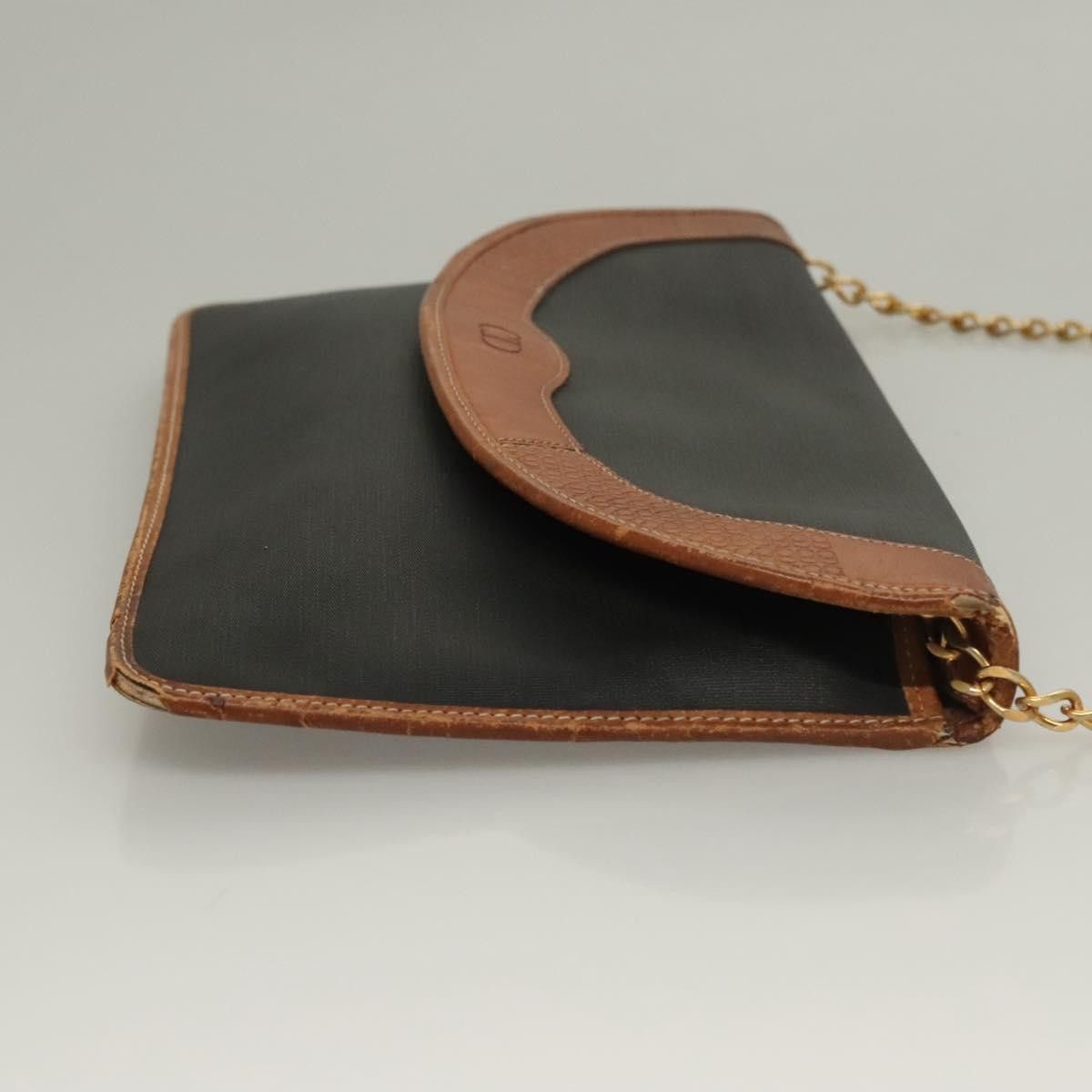 Dior DIOR Chain Shoulder Bag Leather Black Gold Size ONE SIZE - 4 Thumbnail
