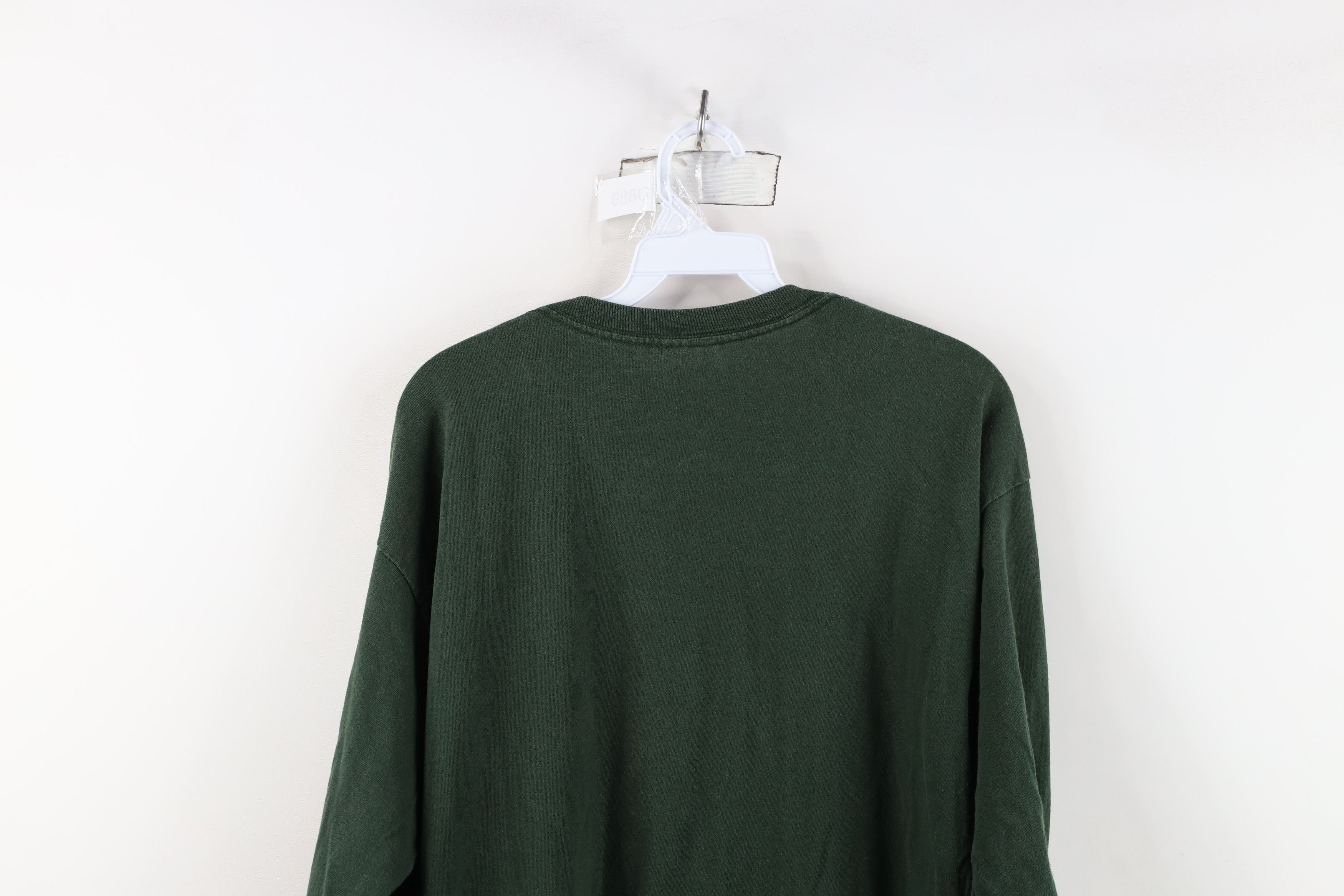 Vintage Vintage 90s Streetwear Cotton Long Sleeve T-Shirt Green Size US L / EU 52-54 / 3 - 14 Thumbnail