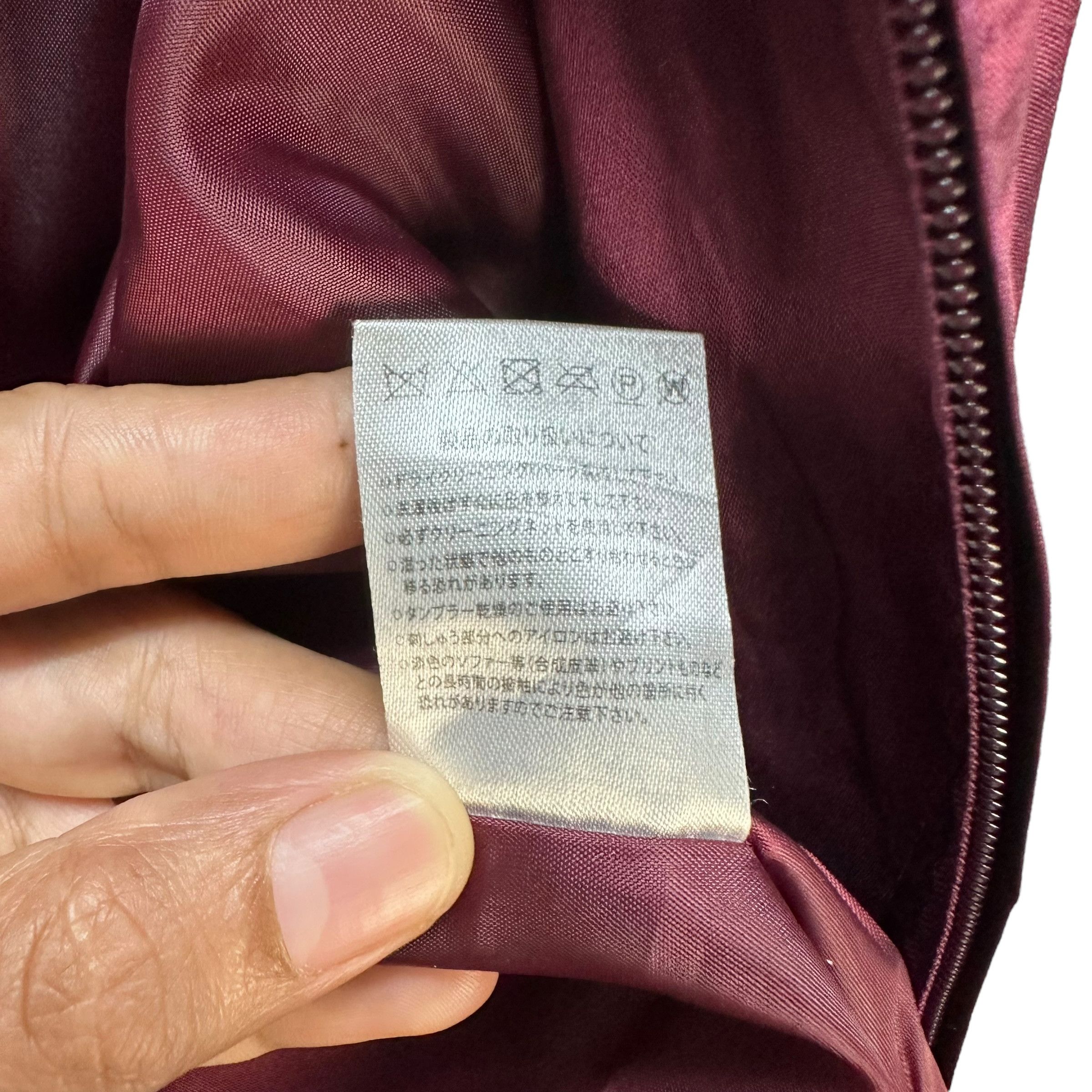 Japanese Brand CAMPANELLO Magenta Satin Sukajan Bomber Jacket #A39-0884 Size US L / EU 52-54 / 3 - 11 Thumbnail