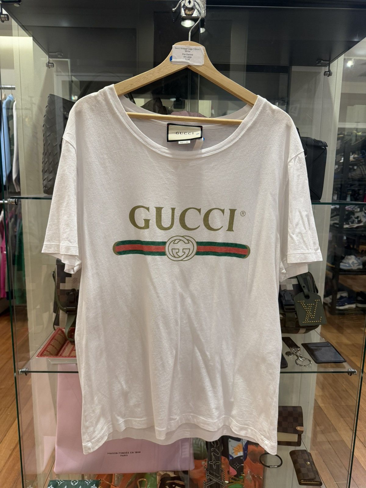 Gucci Gucci Vintage Logo T Shirt - White Size US M / EU 48-50 / 2 - 1 Thumbnail