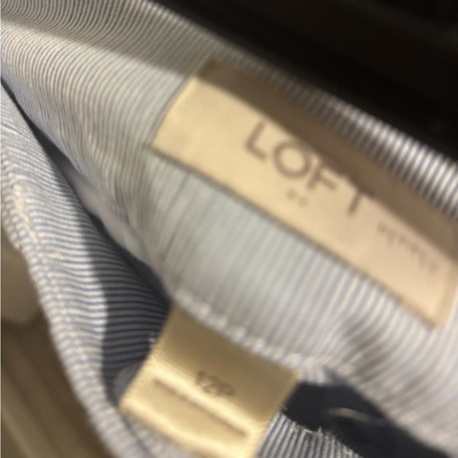 Other LOFT Light Blue and White Striped Garment Size 34" / US 12 / IT 48 - 3 Thumbnail