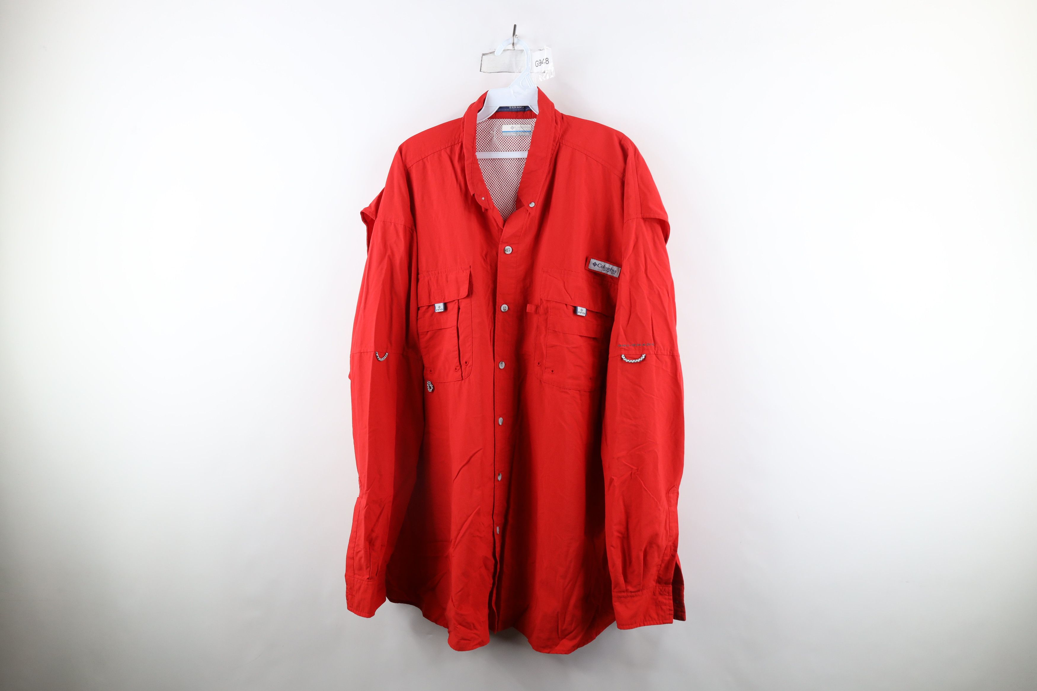 Columbia × Vintage Columbia PFG Bahama Vented Collared Button Down Shirt Red Size US XXL / EU 58 / 5 - 1 Thumbnail