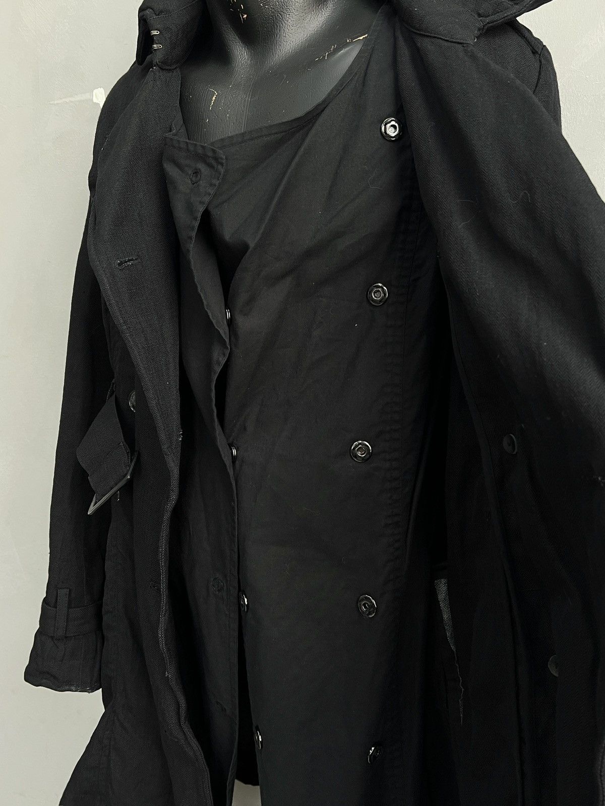 Allsaints Ann Demeulemeester style long coat black gothic style y2k Size US S / EU 44-46 / 1 - 11 Thumbnail